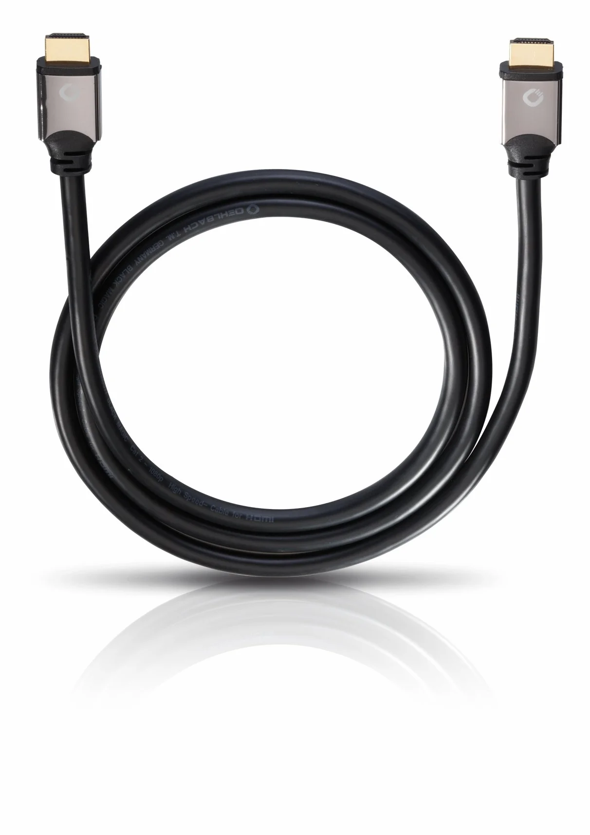 OEHLBACH Black Magic, High Speed Ethernet kabel HDMI, 4K Ultra HD 50/60 Hz, 2160p, 21:9 Cinema, HDR, 3D, 18 Gbit/s, OFC - 10 m