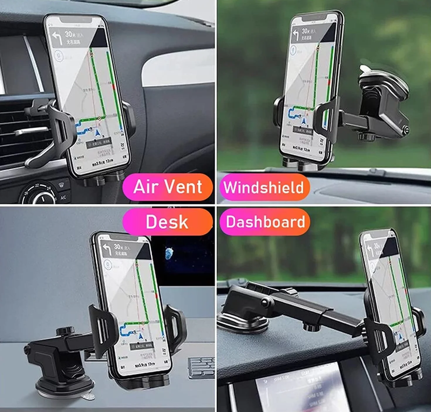 Uchwyt Telefon Auto uchwyt samochodowy na telefon deska rozdzielcza przednia szyba odpowietrznik stojak bez wsparcia magnetycznego 4-6 cali komórkowy GPS Do Samochodu(Style 2)