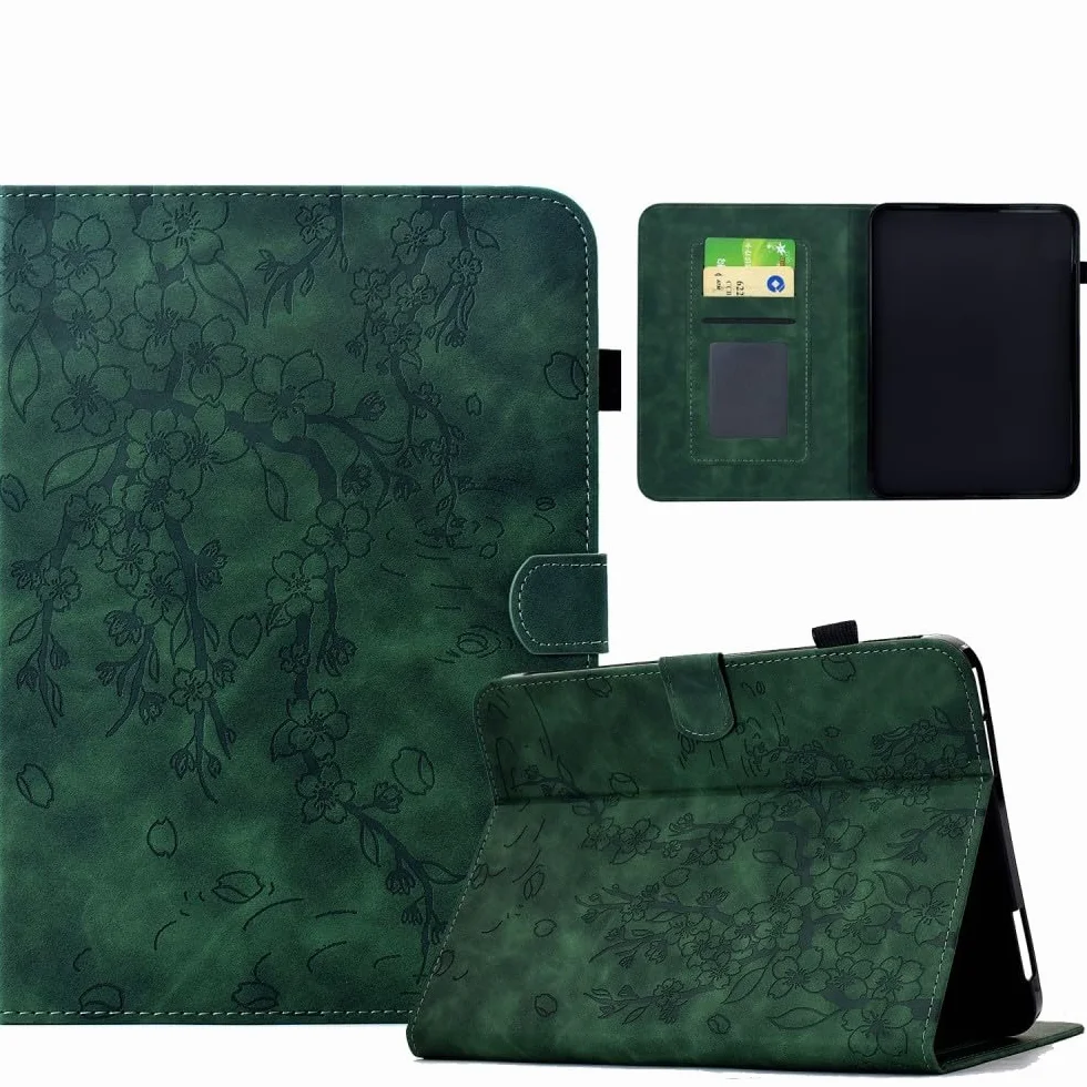 Generic etui kompatybilne z czytnikiem e-booków Kindle Paperwhite 1. generacji (2012) (kolor: zielony) skórzany portfel etui z klapką