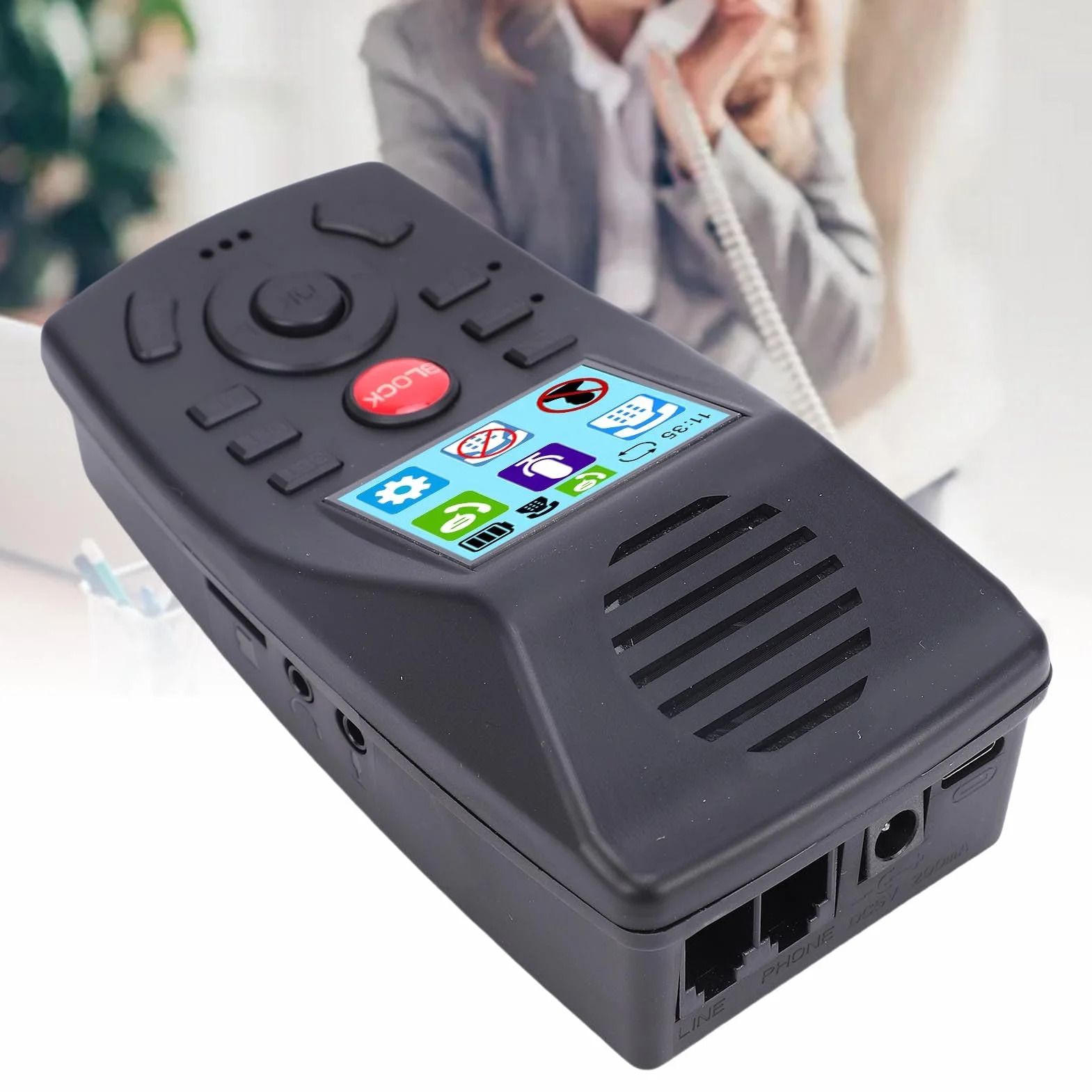 Generic System Zarządzania Telefonami Analogowymi z Nagrywaniem Rozmów w Biurze Domowym Blokada połączeń Przed Oszustwami dla Osób Starszych i do Użytku Biznesowego ABS 5,2 X 2,6 X 1,9 Cala