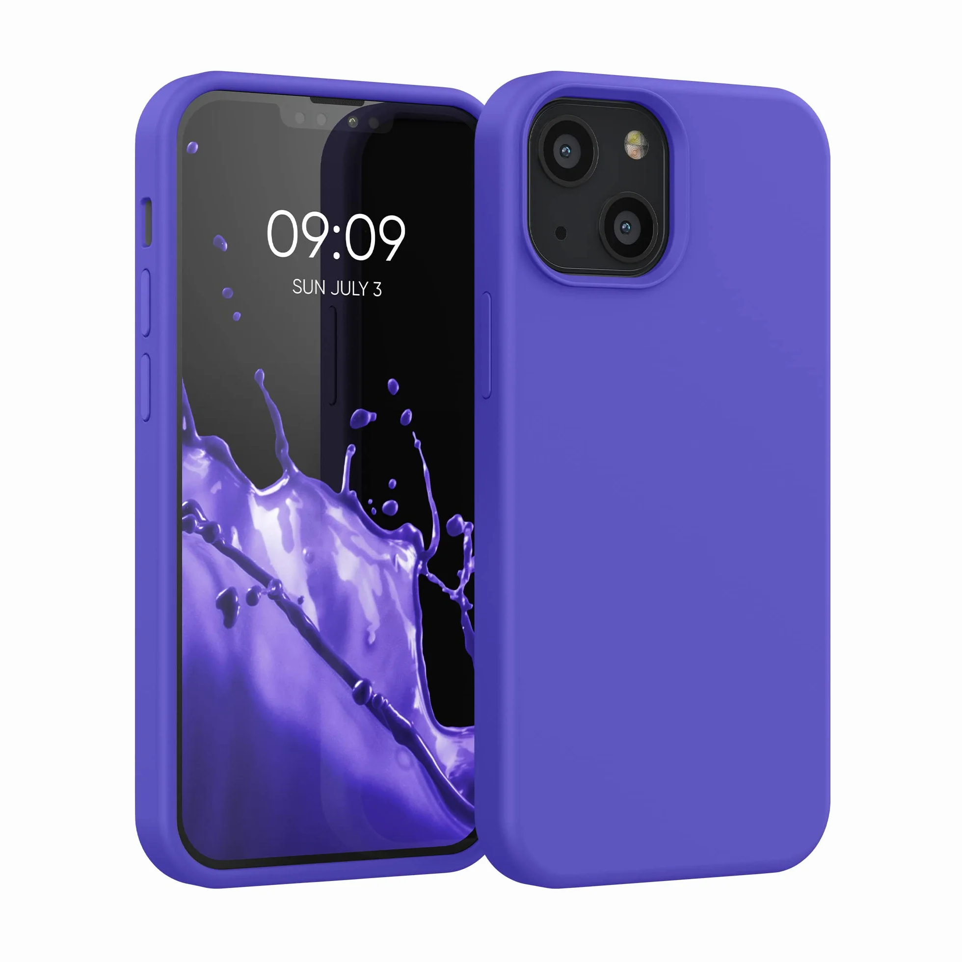 kwmobile Etui kompatybilne z Apple iPhone 13 Mini - TPU i silikon odporny na wstrząsy - Niebieski Fioletowy