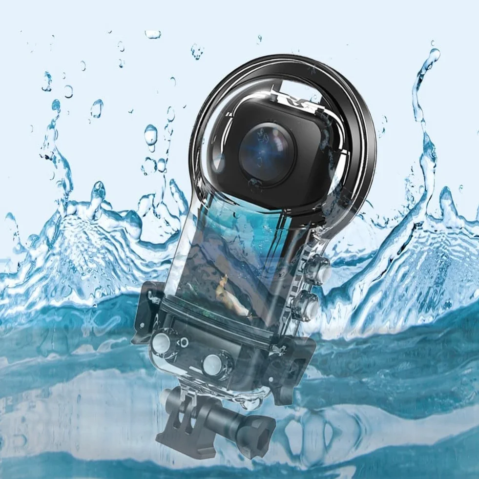 Podwodna obudowa do Insta360 X5, wodoodporna obudowa do nurkowania, przezroczysta powłoka odporna na zarysowania z uchwytem na wspornik, akcesoria do kamer akcji