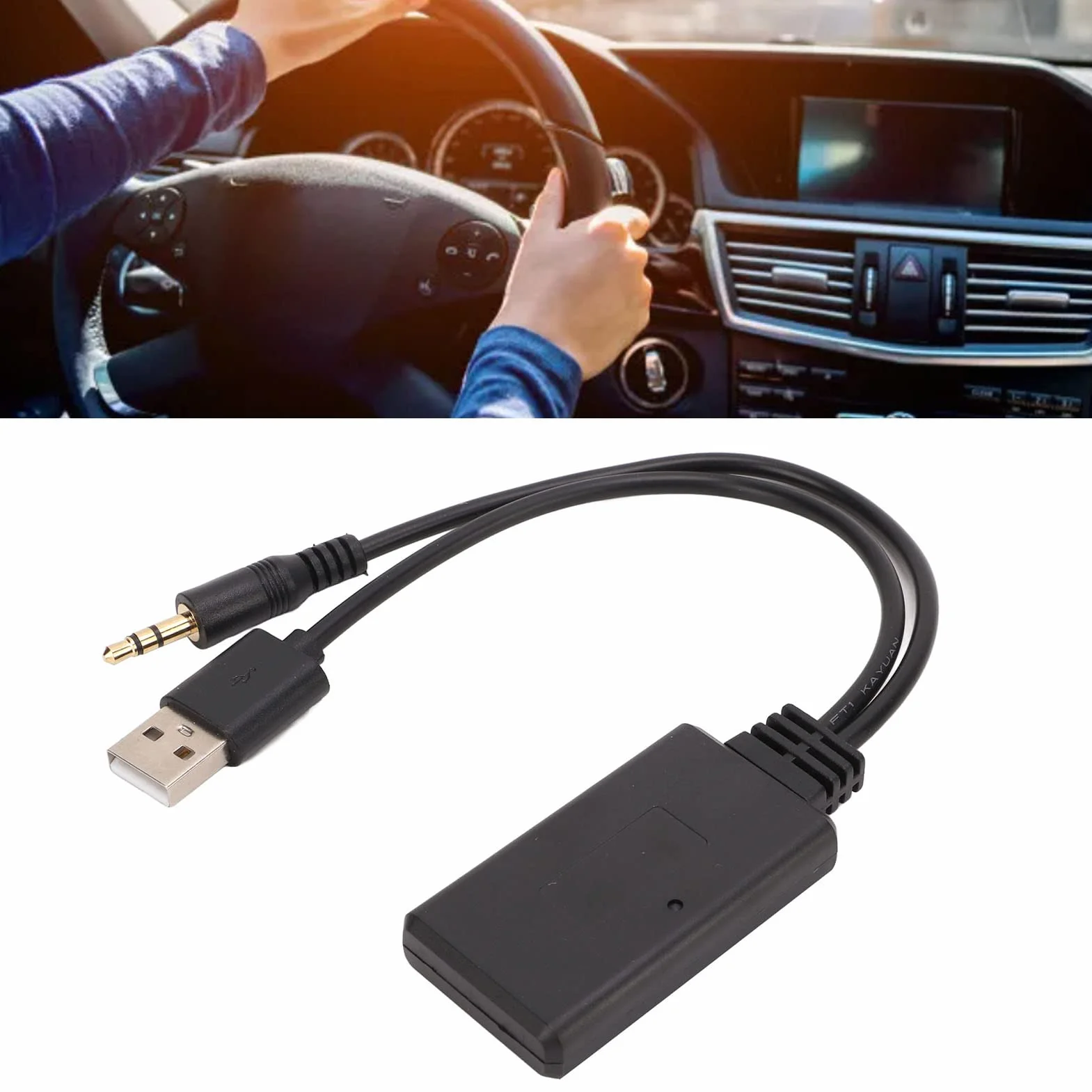 Yosoo samochodowy adapter audio Bluetooth 5.0 USB Aux
