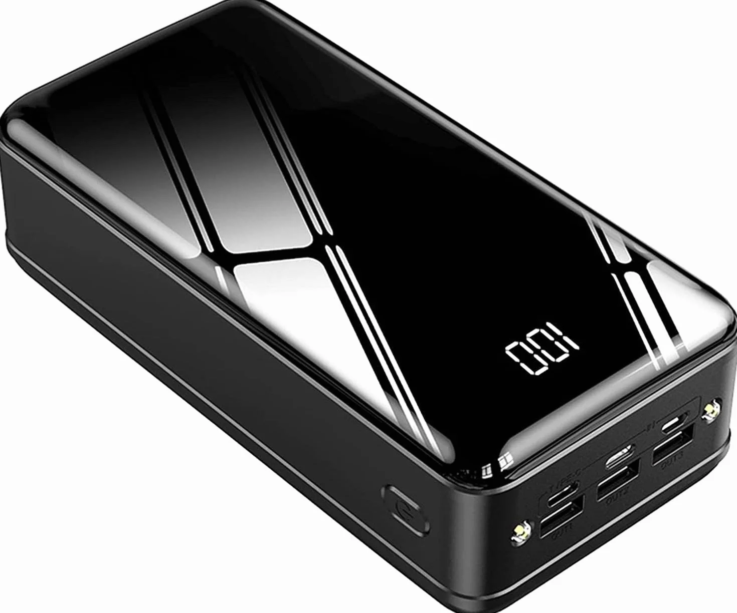 Power Bank 50000 mAh przenośna ładowarka USB wyświetlacz LED szybkie ładowanie zewnętrzna bateria może ładować 3 urządzenia w tym samym czasie do smartfonów, tabletów, konsol do gier (czarny)