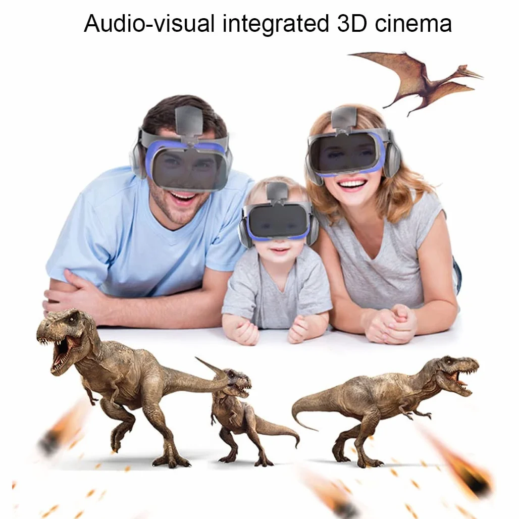Okulary VR, zestaw słuchawkowy z rzeczywistością wirtualną, zestawy słuchawkowe VR obsługują Android i IOS, połączenie Bluetooth dla iPhone 13 Pro Max/13 Pro/12/11, do Samsung Galaxy S21, Huawei, Xiaomi (Kolor: F, rozmiar: Ios )