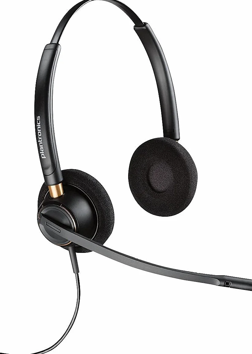 Plantronics HW520 Encorepro redukcja szumów nad głową zestaw słuchawkowy obuuszny P/N 89434-02, czarny
