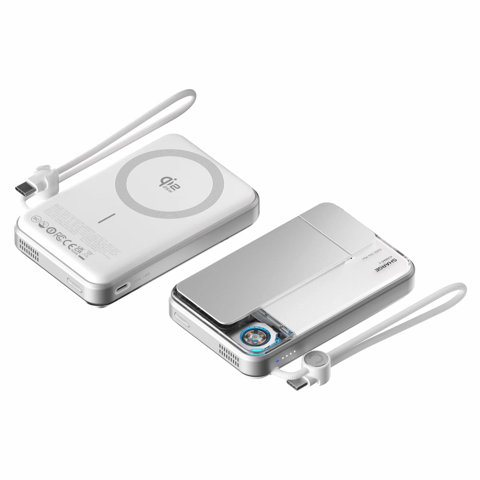 SHARGE Ice Mag 3 Powerbank 10000mAh MagSafe USB C szybkie ładowanie biały