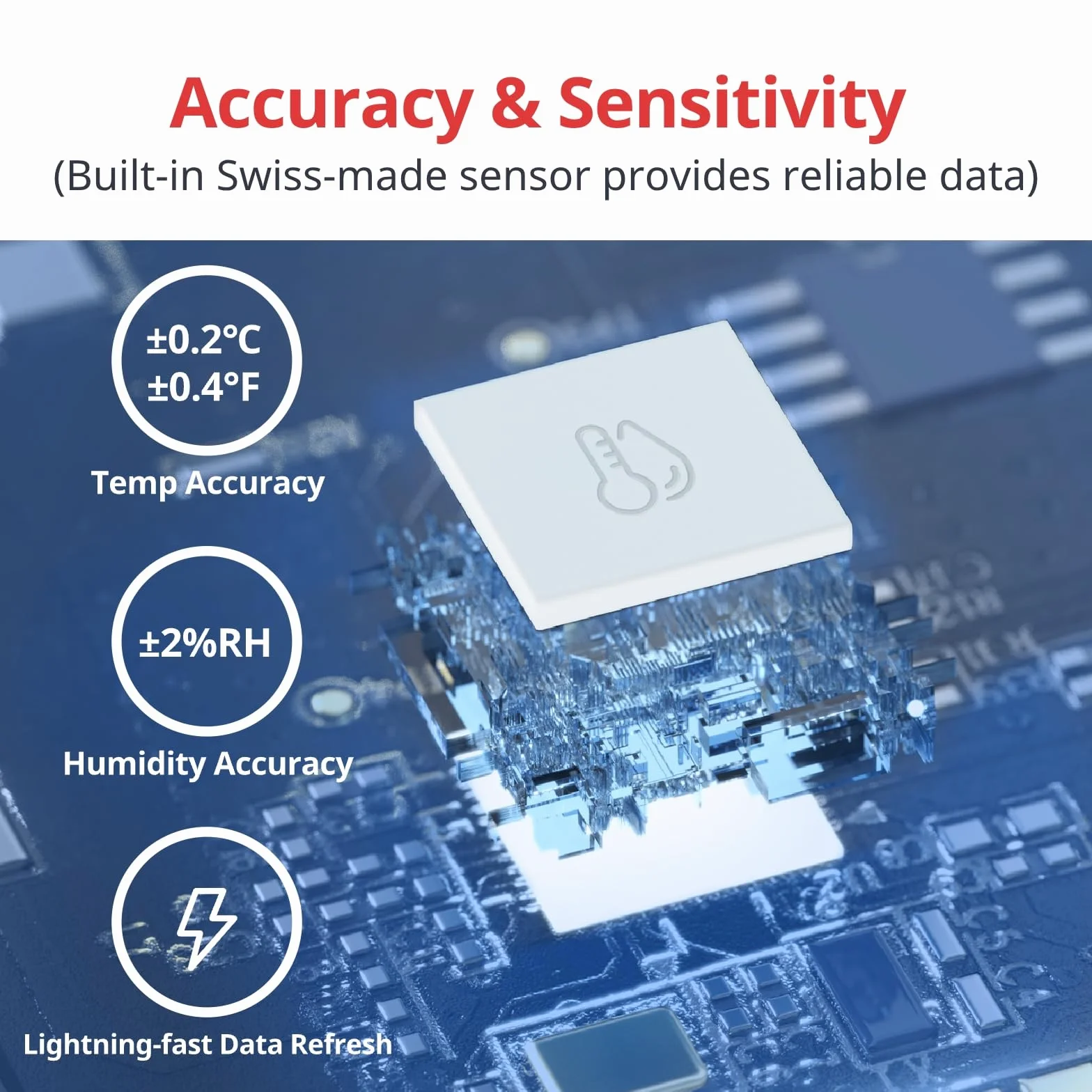 SwitchBot Inteligentny Termometr z Higrometrem Wewnętrznym Cyfrowy