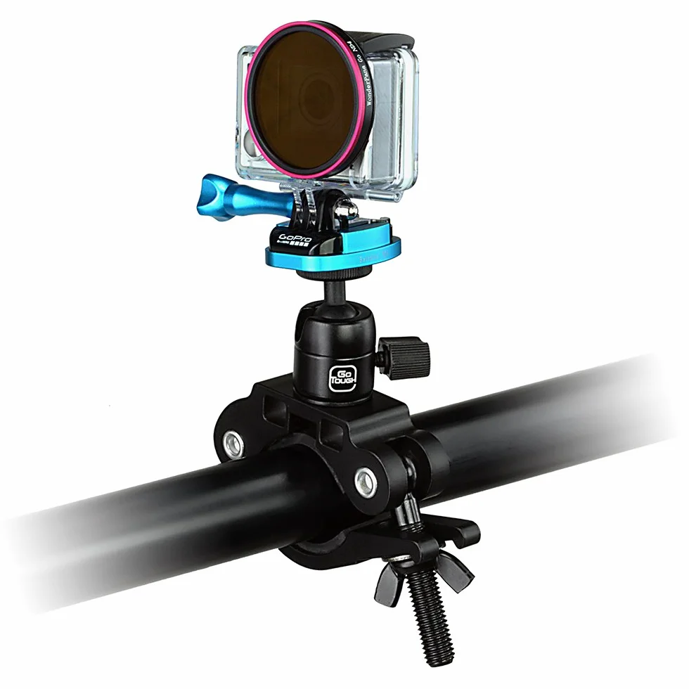 Fotodiox Pro GoTough duża rurka QR uchwyt na zacisk samochodowy do kamery GoPro HD Hero z klipsami szybkiego zwalniania