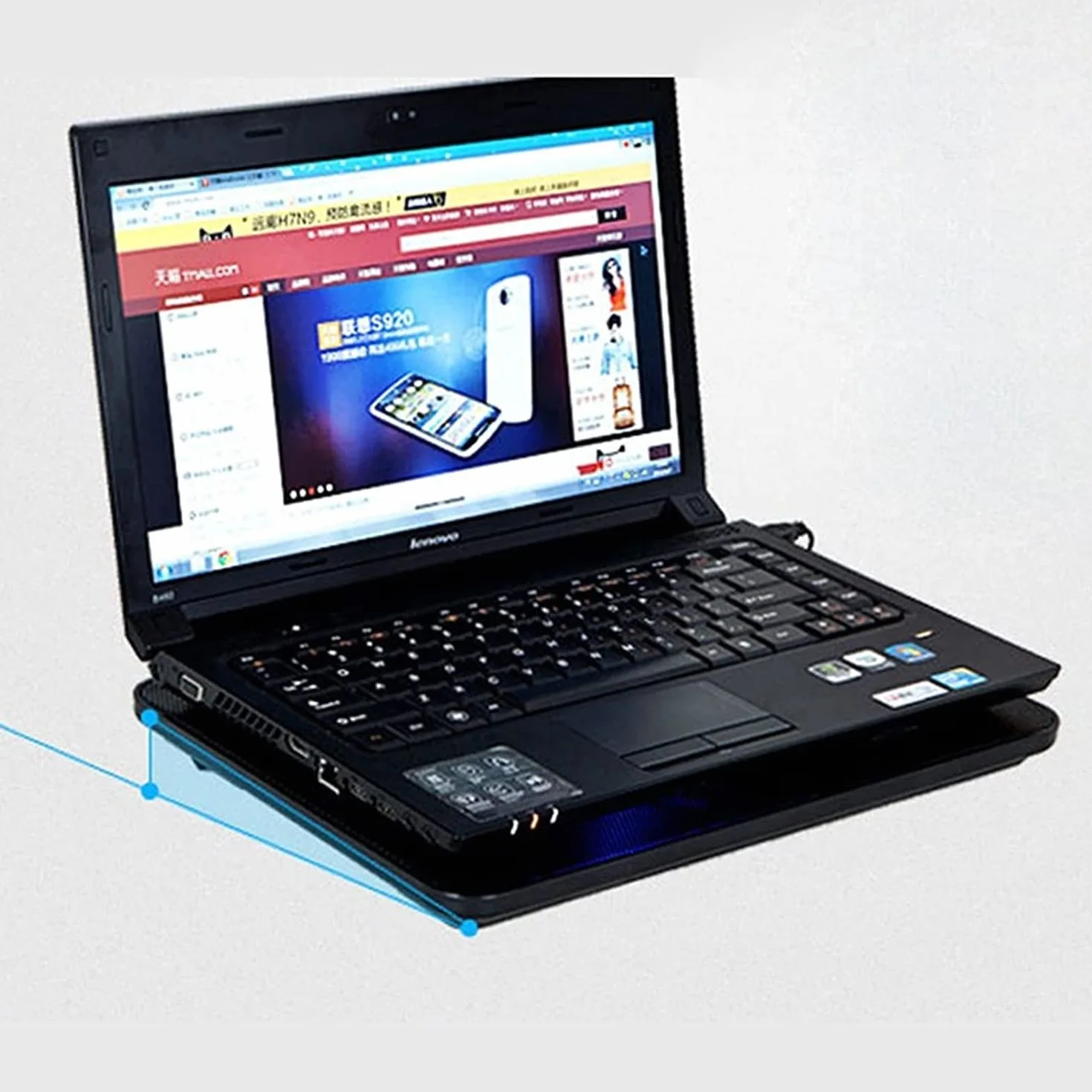 Chłodnica do Laptopa 5 Wentylator 2 USB Chłodziarka Do Laptopa Podstawka Chłodząca Podstawa LED Notebook Cooler Stojak Na Stojak na laptopa,Wentylowany