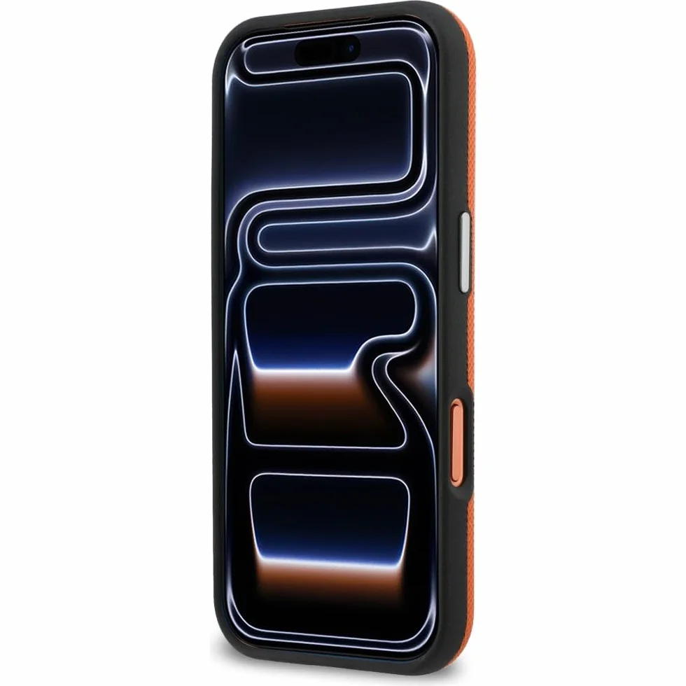 CG MOBILE Lacoste Petit Piqué etui do iPhone 17 Pro Max kompatybilne z MagSafe (pomarańczowe)