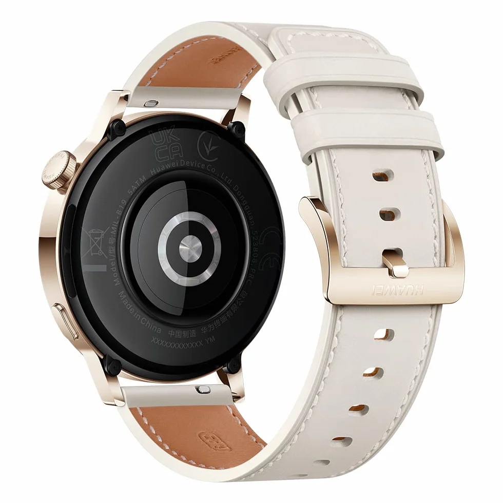 HUAWEI Smartwatch Watch GT 3 42 mm, długi czas pracy baterii, monitorowanie SpO2, dokładny monitoring tętna, 100+ trybów treningowych, połączenia Bluetooth, biały