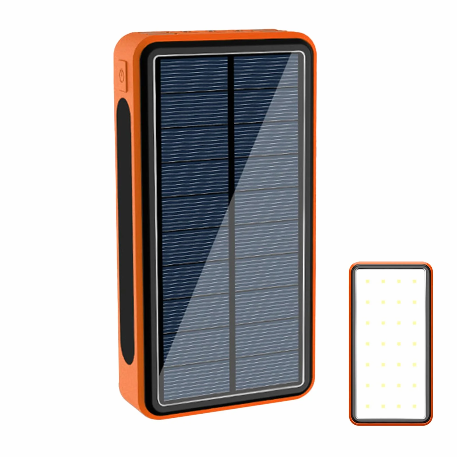 powerbank solarny o dużej pojemności, ładowarka solarna, niezawodna konstrukcja, zintegrowane światło kempingowe, 16,3 cm, dla mężczyzn, kobiet, studentów i do użytku na zewnątrz