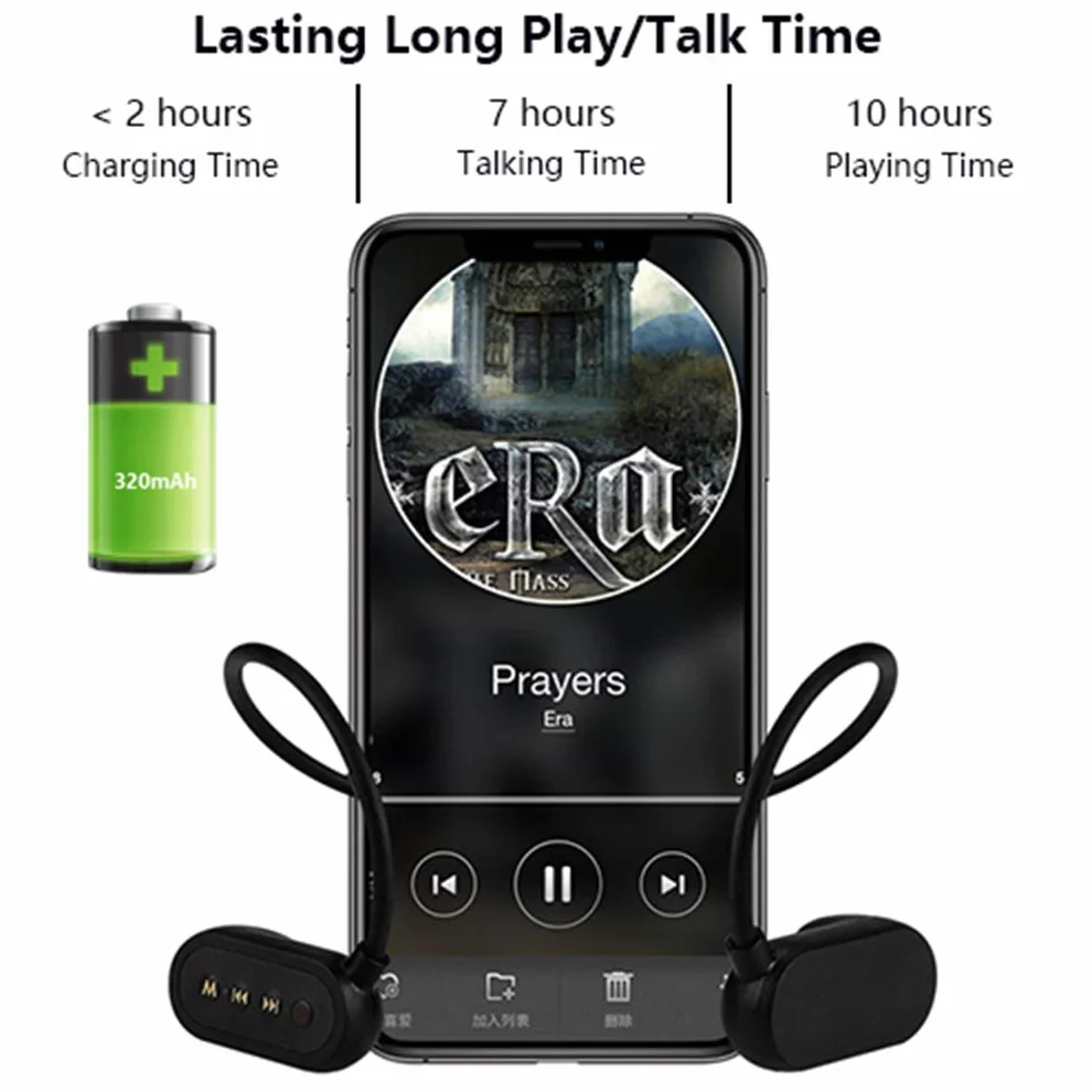 IPX8 wodoodporne słuchawki Bluetooth 5.0, do pływania, z pamięcią 32G, przewodnictwo kostne, bezprzewodowy zestaw słuchawkowy MP3, odtwarzacz muzyczny, słuchawki sportowe, wbudowany mikrofon, 32 GB