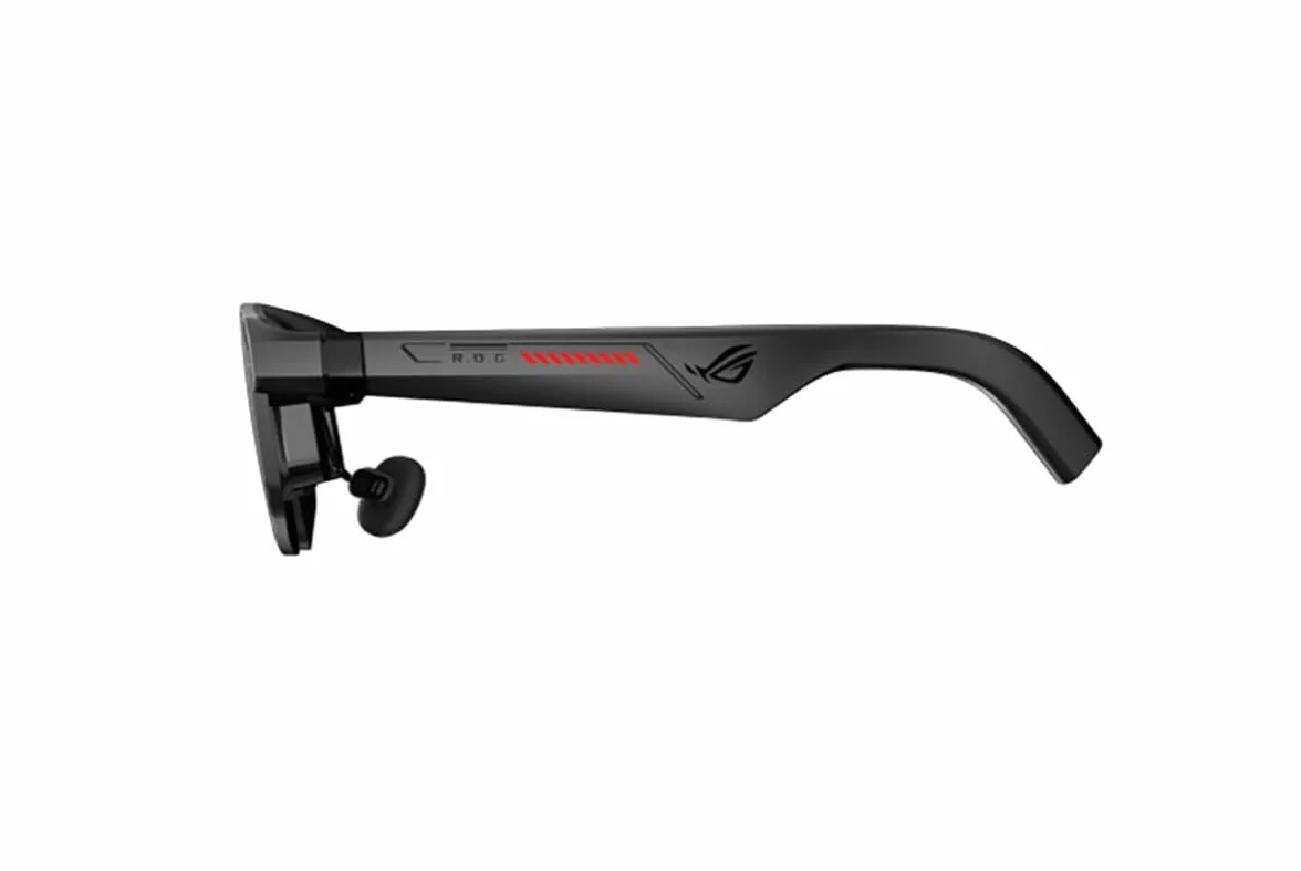 ASUS ROG XREAL R1 okulary gamingowe AR Narrow (częstotliwość odświeżania obrazu 240 Hz, czas reakcji 0,01 ms, wyświetlacz micro OLED, pole widzenia 57°, ściemnianie elektrochromowe, native 3DoF (tryb