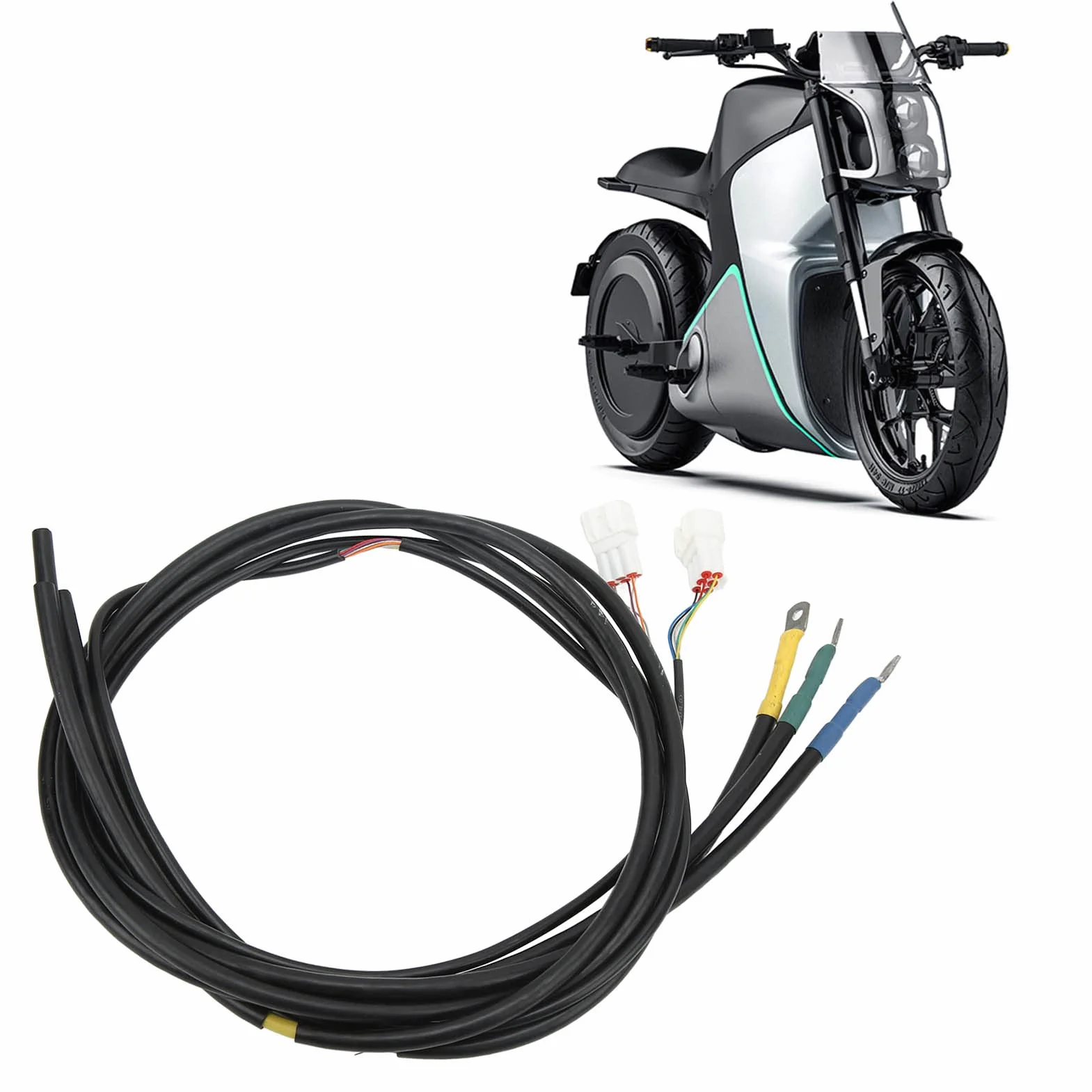 Przedłużacz Silnika Duży Przewód Miedziany 16 mm² Zapewniający stabilną transmisję, długość 1,35 M, do Pojazdów Elektrycznych Motocykl Uniwersalny