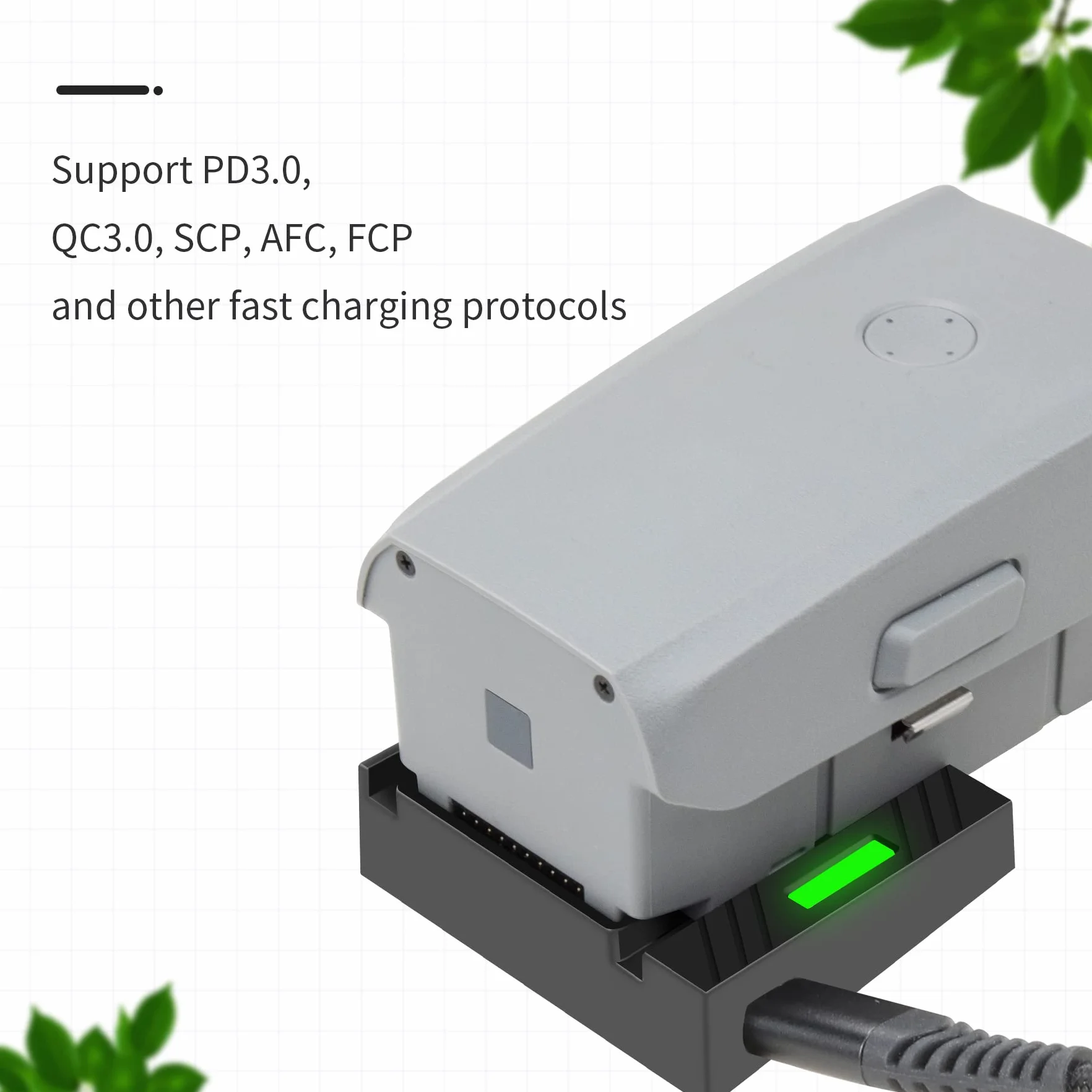 QC 3.0 Mini Ładowarka USB Typ-C do DJI Mavic Air 2S Air 2 Automatyczne dopasowanie szybkie ładowanie ze wskaźnikiem ładowania akcesoria drona