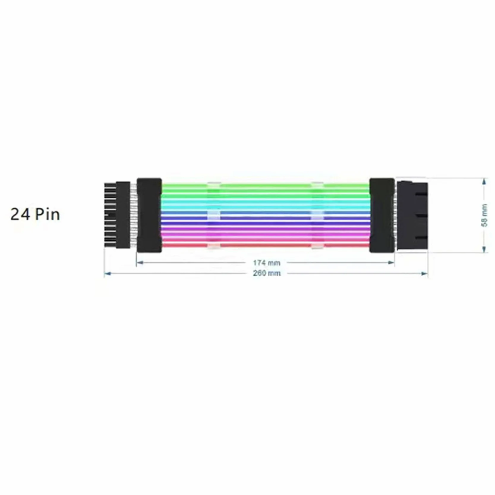Rozszerzenie ARGB 24-pinowe rozszerzenie RGB do płyty głównej do komputera