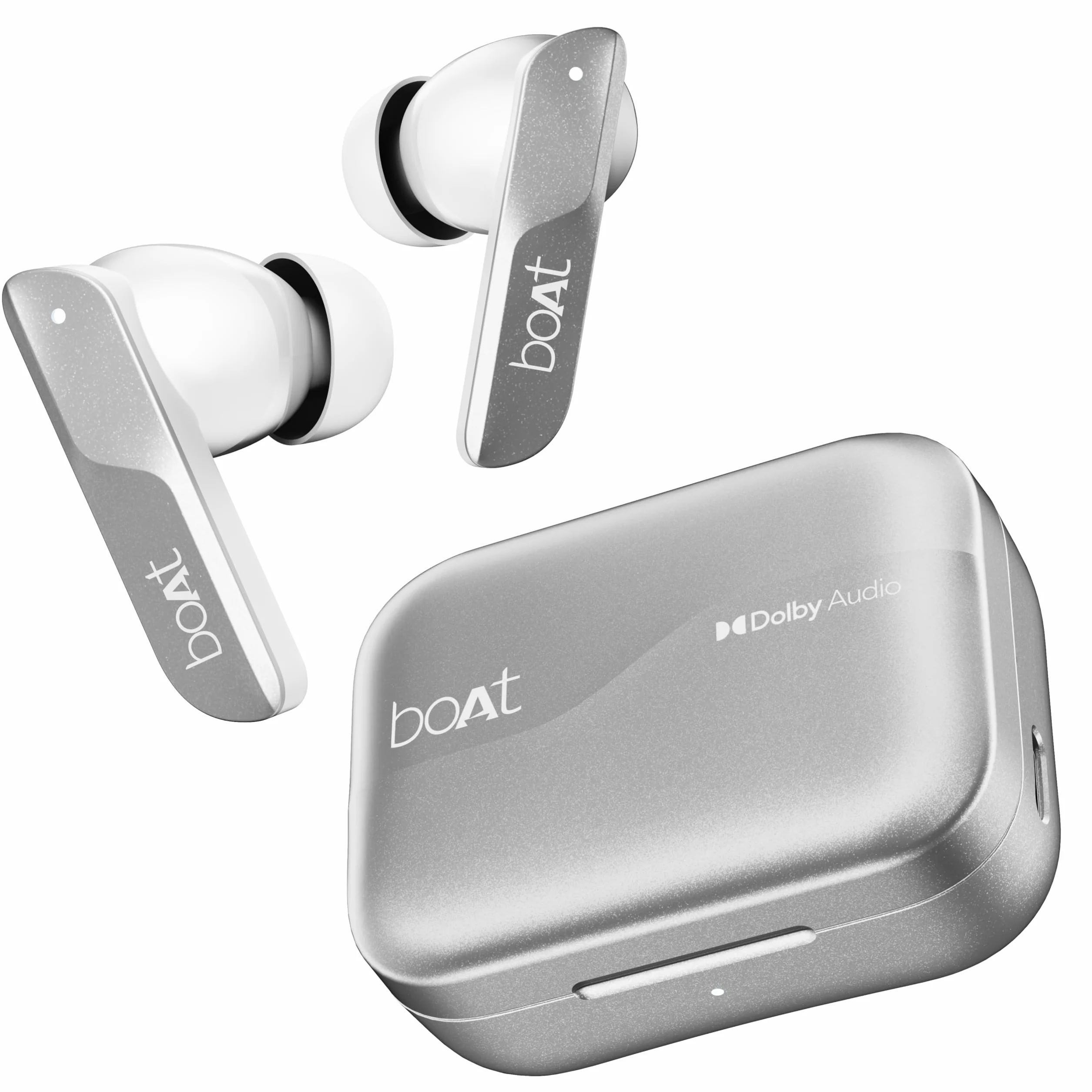 boAt Nowo wprowadzone słuchawki douszne Airdopes 800 TWS z Dolby Audio, Adaptive EQ firmy Mimi, 40 godzin odtwarzania, 4 mikrofony z AI-ENx™, połączenie wielopunktowe, obsługa aplikacji Hearables