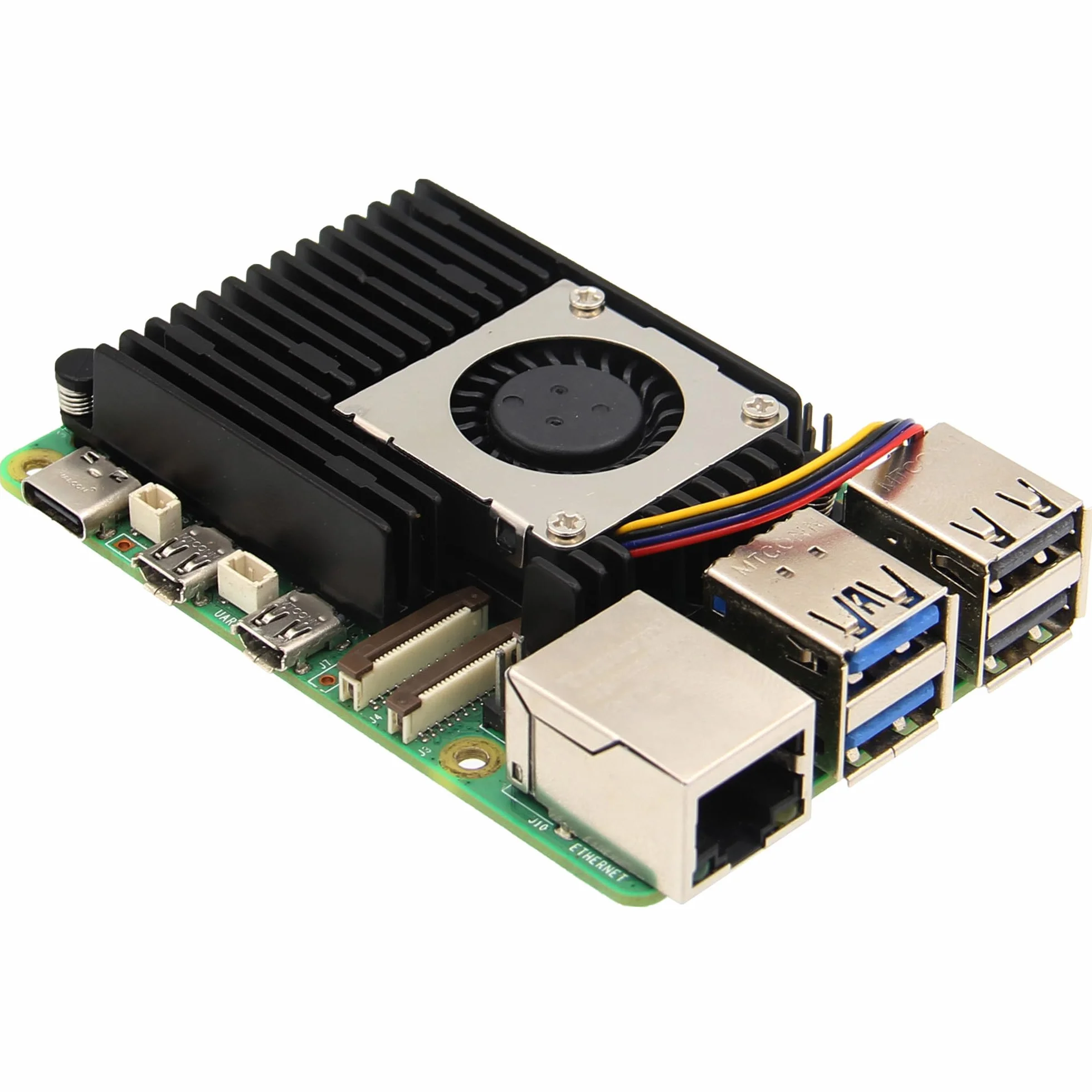 Geekworm H505 Active Cooler Fan for Raspberry Pi 5, Aluminum Heatsink with PWM Fan