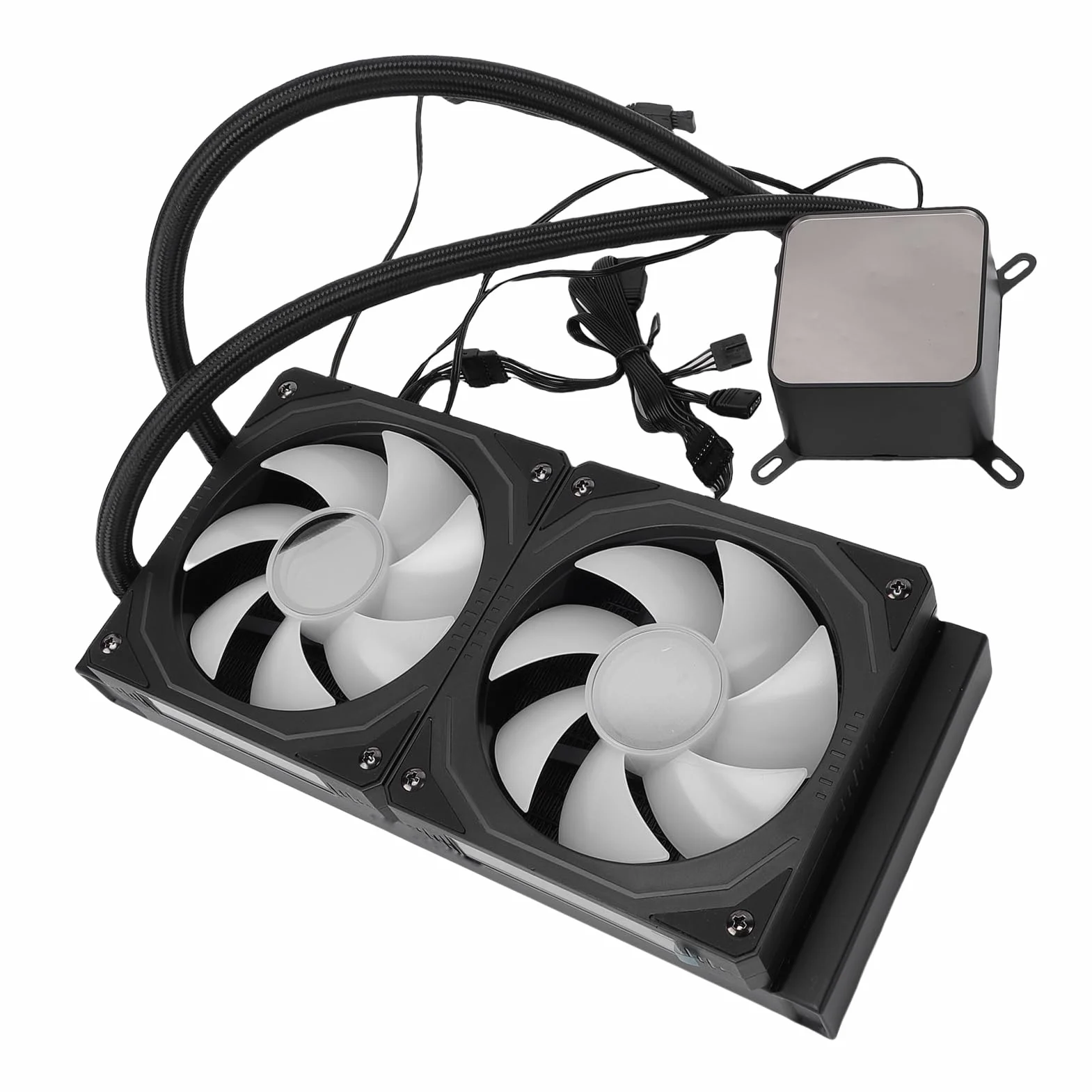 Bewinner Płynna Chłodnica Procesora Bewinner ARGB z 2,2-calowym Ekranem LCD, Systemem Chłodzenia wodą AIO 240 Mm, Wentylatorami PWM z regulacją Temperatury dla LGA 1700/1851/1200/115X i (BLACK)