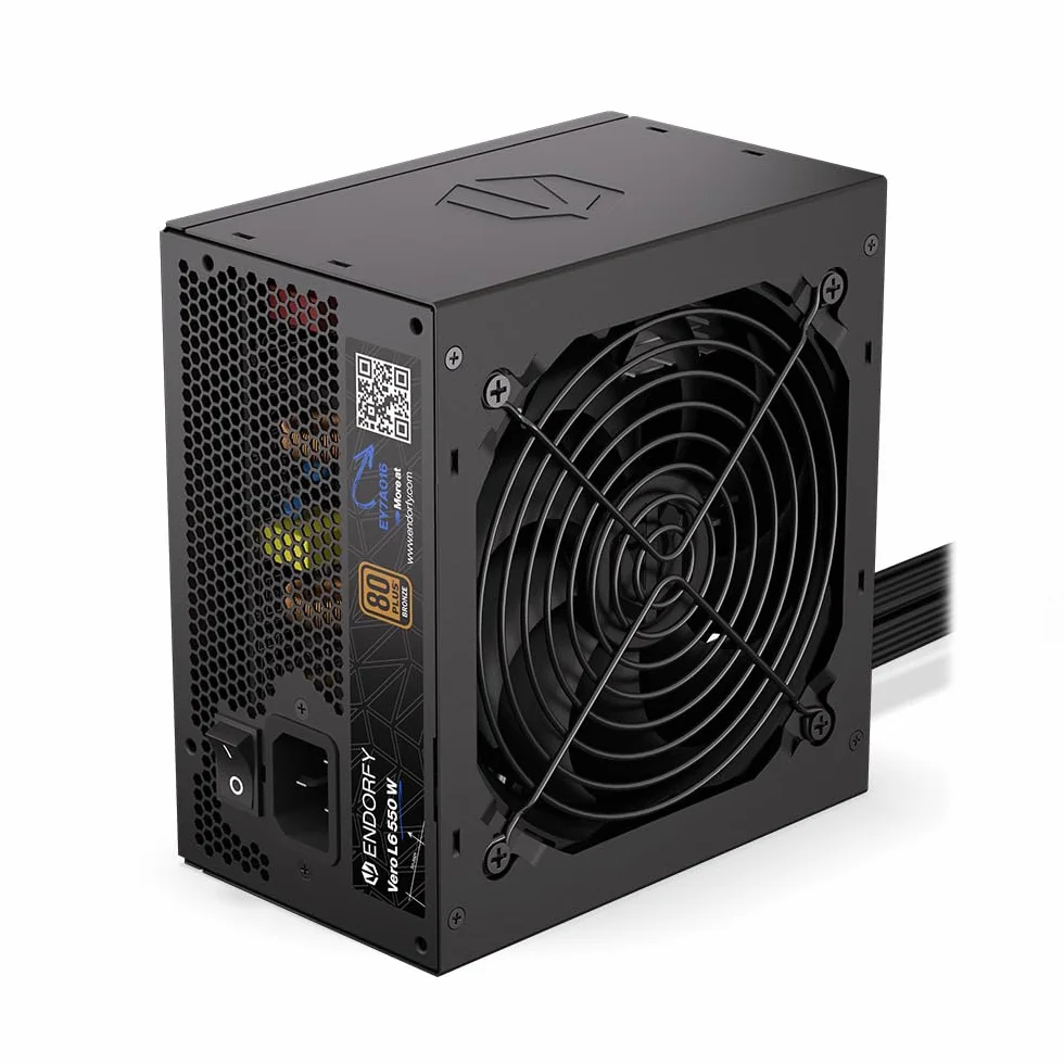 ENDORFY Vero L6 550W ATX 3.1 zasilacz 80 PLUS Bronze, Cybenetics Silver, PCIe 5.1, 12V 2x6, Stratus 120 mm, PSU do PC Gaming, 550 W