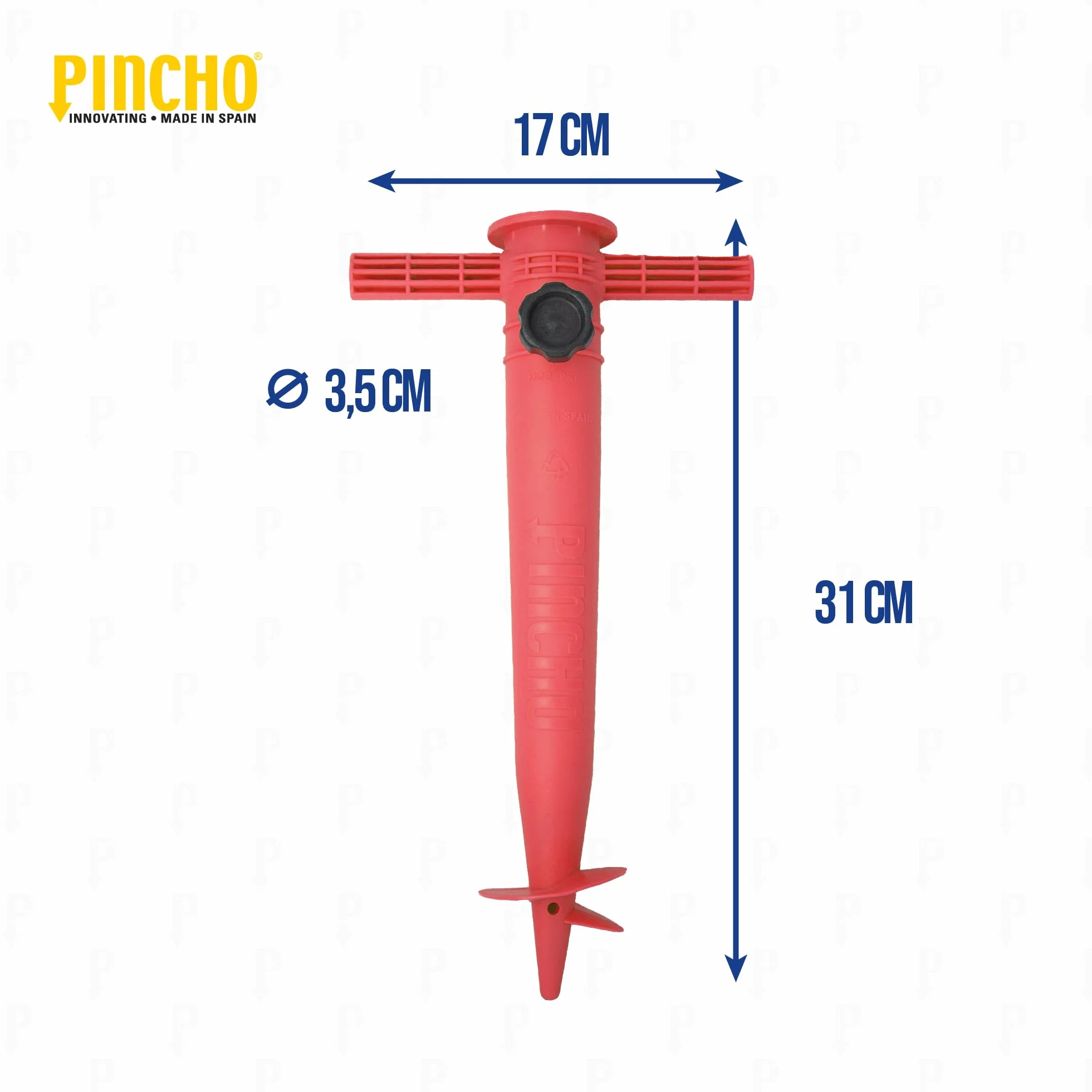 Spike 400401 stojak na parasol 32 x 18 x 8 cm czerwony