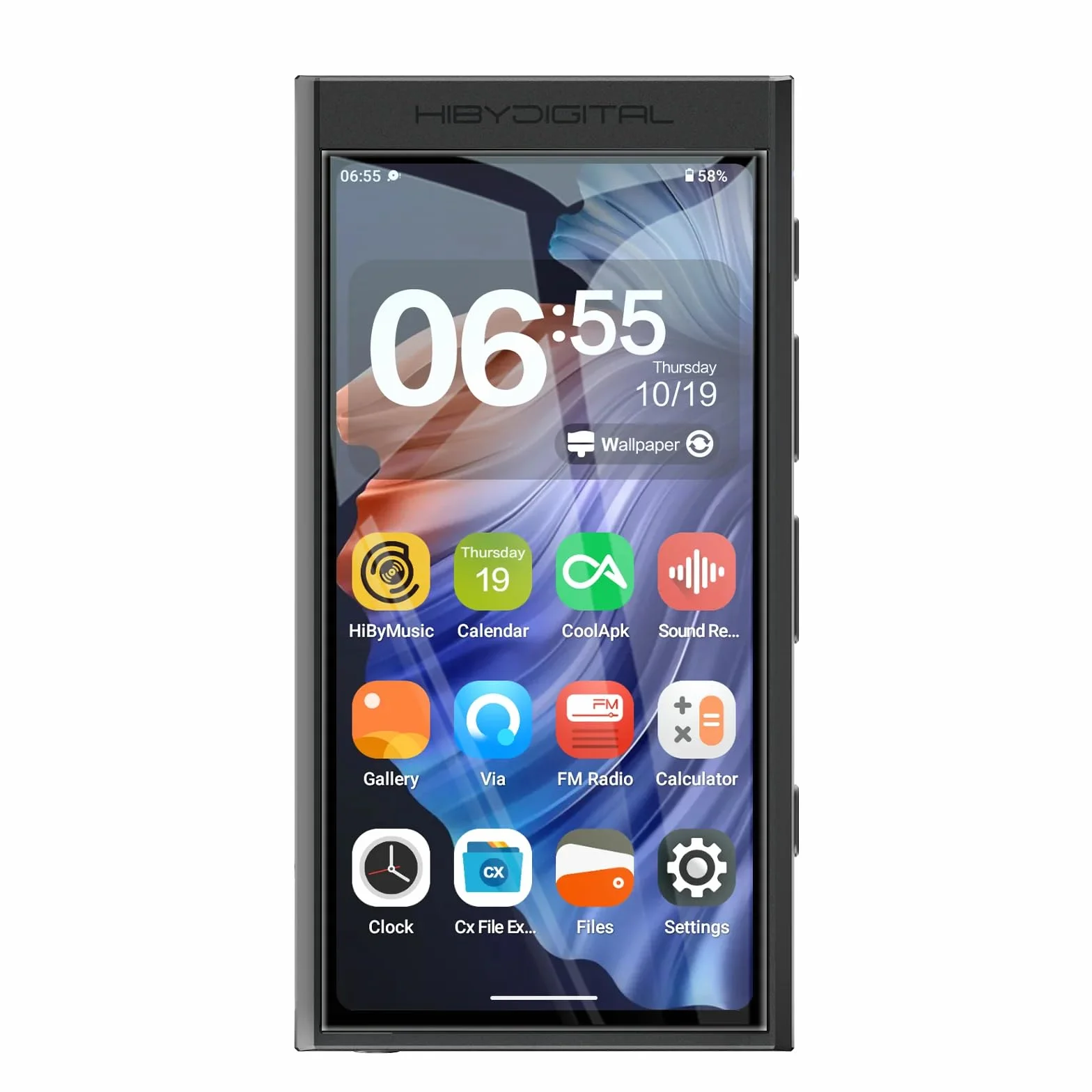 HiBy Cyfrowy odtwarzacz audio M300 z wbudowanym głośnikiem, Android 13 OS, Bluetooth, WiFi, FM, PCM768k, DSD256, 32 GB (czarny)