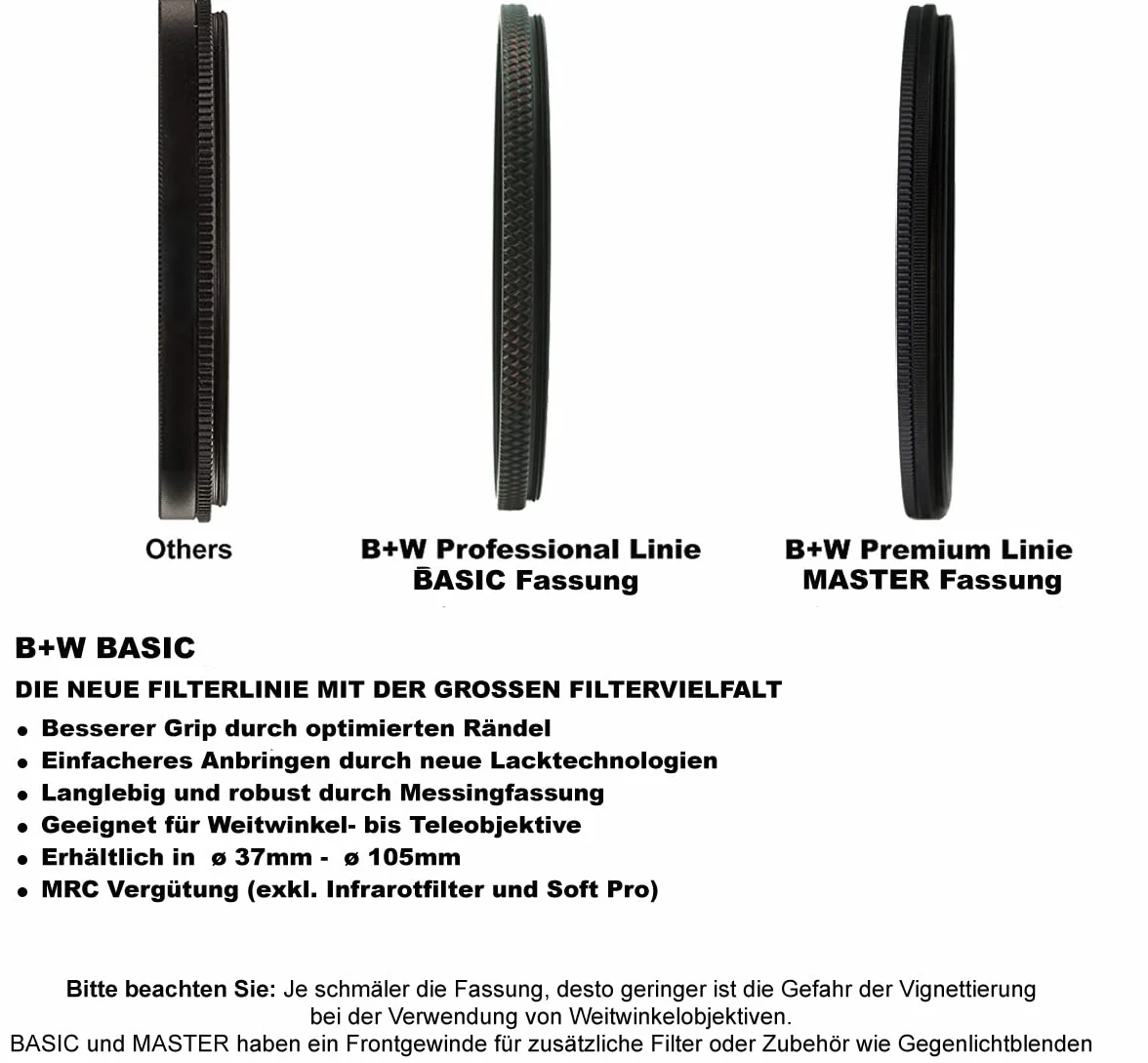 B+W Filtr czerwony jasny 090 MRC Basic 39 mm (16 x ulepszony, profesjonalny)