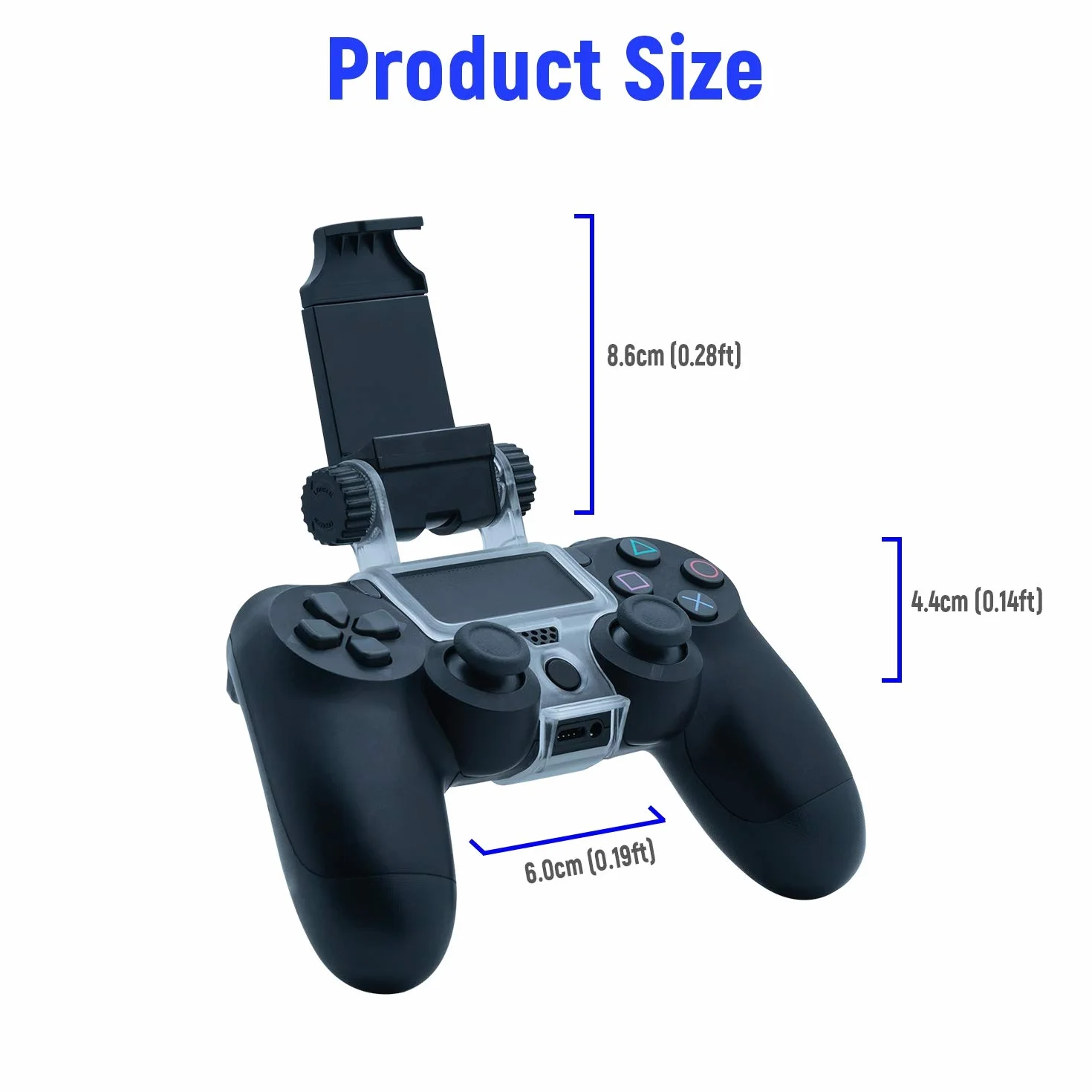 Mcbazel PS4 uchwyt do smartfona PS4/PS4 Slim/ PS4 Pro Controller – uchwyt na telefon komórkowy akcesoria do PlayStation 4
