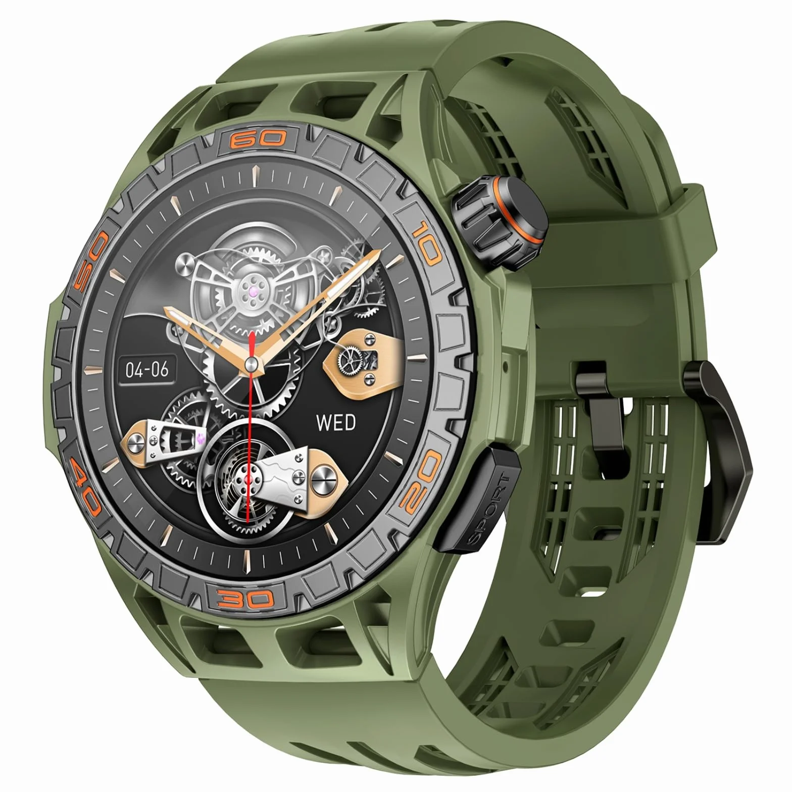 Smartwatch damski z funkcją telefonu, zegarek fitness na rękę z monitorem snu, przypomnieniem o wiadomościach, wodoszczelny, do systemu Android i iOS (zielony, 1,5")