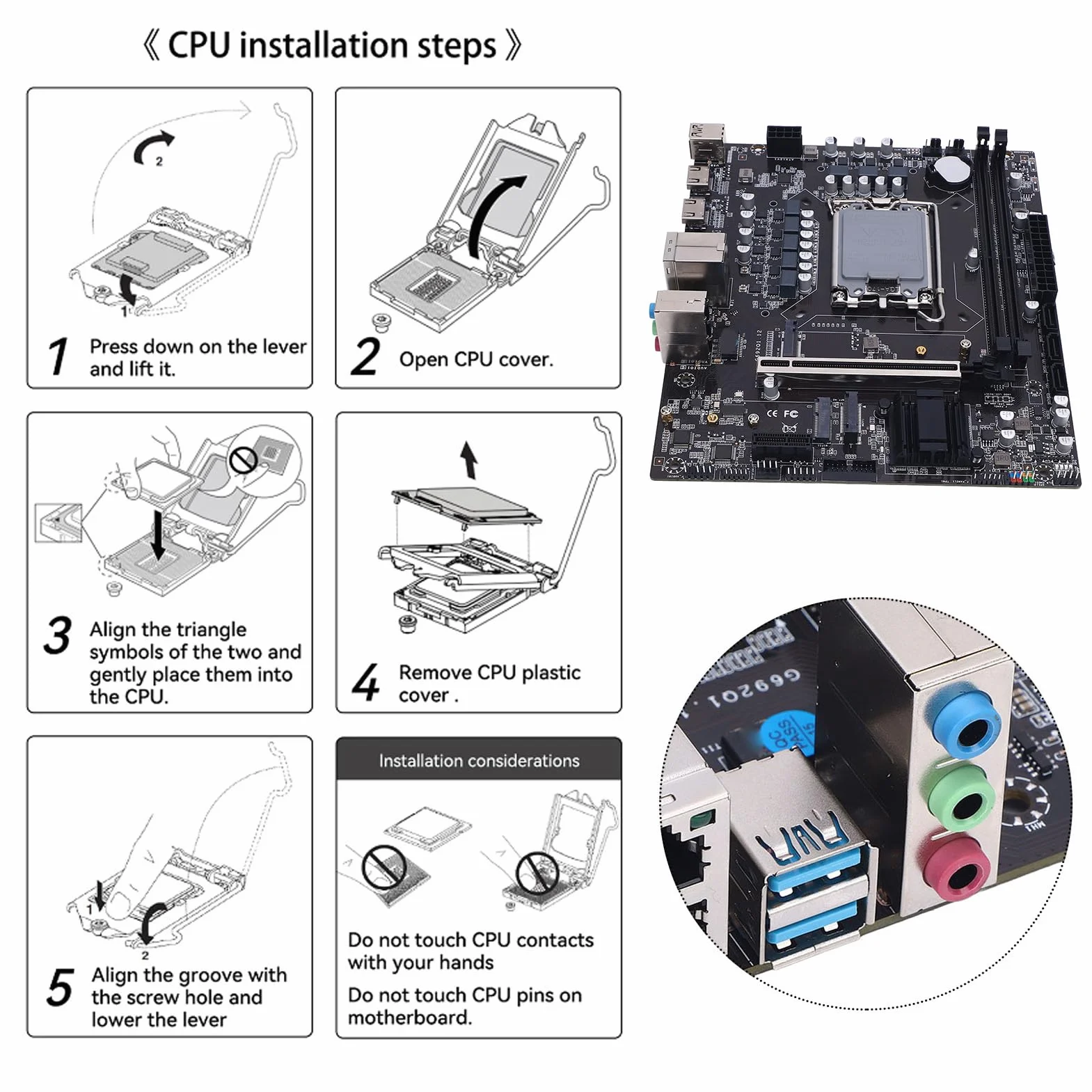 H610 M ATX Computer Mainboard, Obsługa Generacji 12/13./14. dla Core I3/I5/I7/I9, Płyta Główna DDR4 Gaming LGA 1700, Płyta Główna Gier z DP HDMI, NVME M.2, 3*SATA 3.0