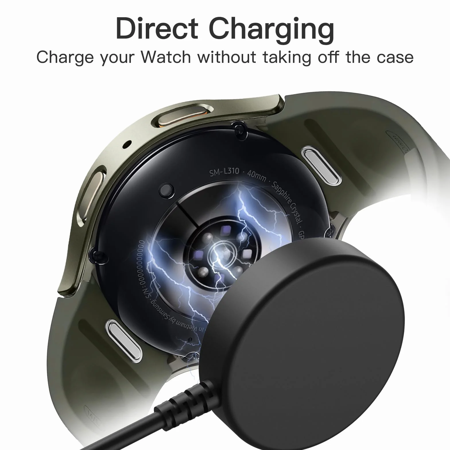 JETech Etui z Ochraniacz Ekranu dla Samsung Galaxy Watch 7 40mm, Szkło Hartowane, 2 Sztuki (Zielony)