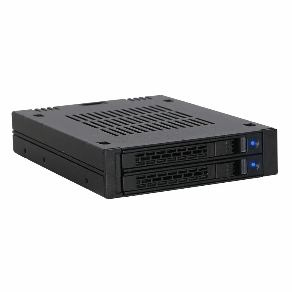 ICY DOCK Ramka wymienna do 2 x 2,5 cala (6,4 cm) SATA/SAS SSD/HDD ExpressCage MB742SP-B
