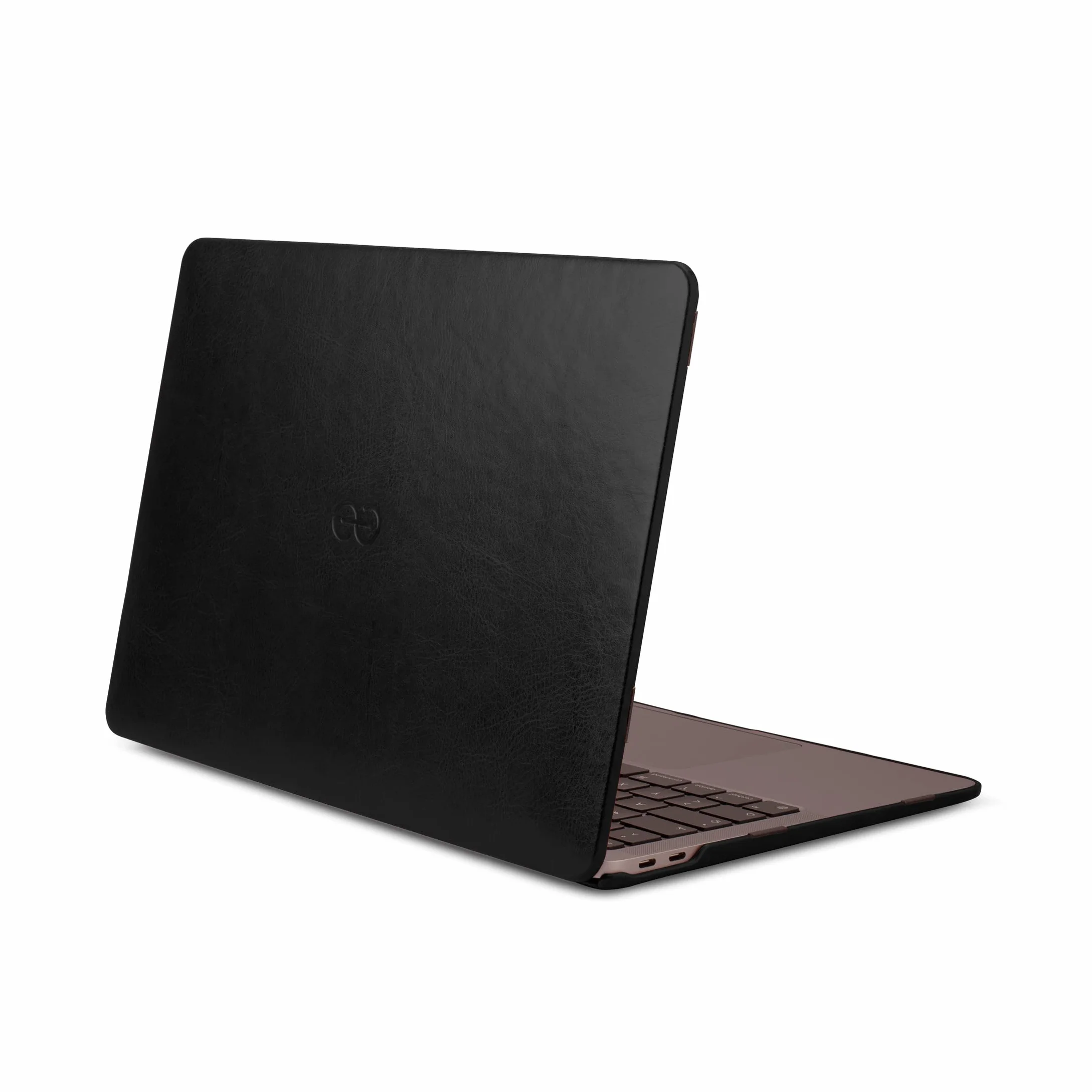 Dreem Euclid etui na MacBook Air - 15-calowe twarde etui ochronne na laptopa MacBook Air 2023, luksusowa skóra wegańska, górna i dolna obudowa dla dodatkowej ochrony - czarne