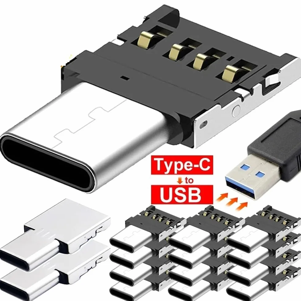 Adapter USB C na USB, kabel OTG typu C do komputera (10 szt.)