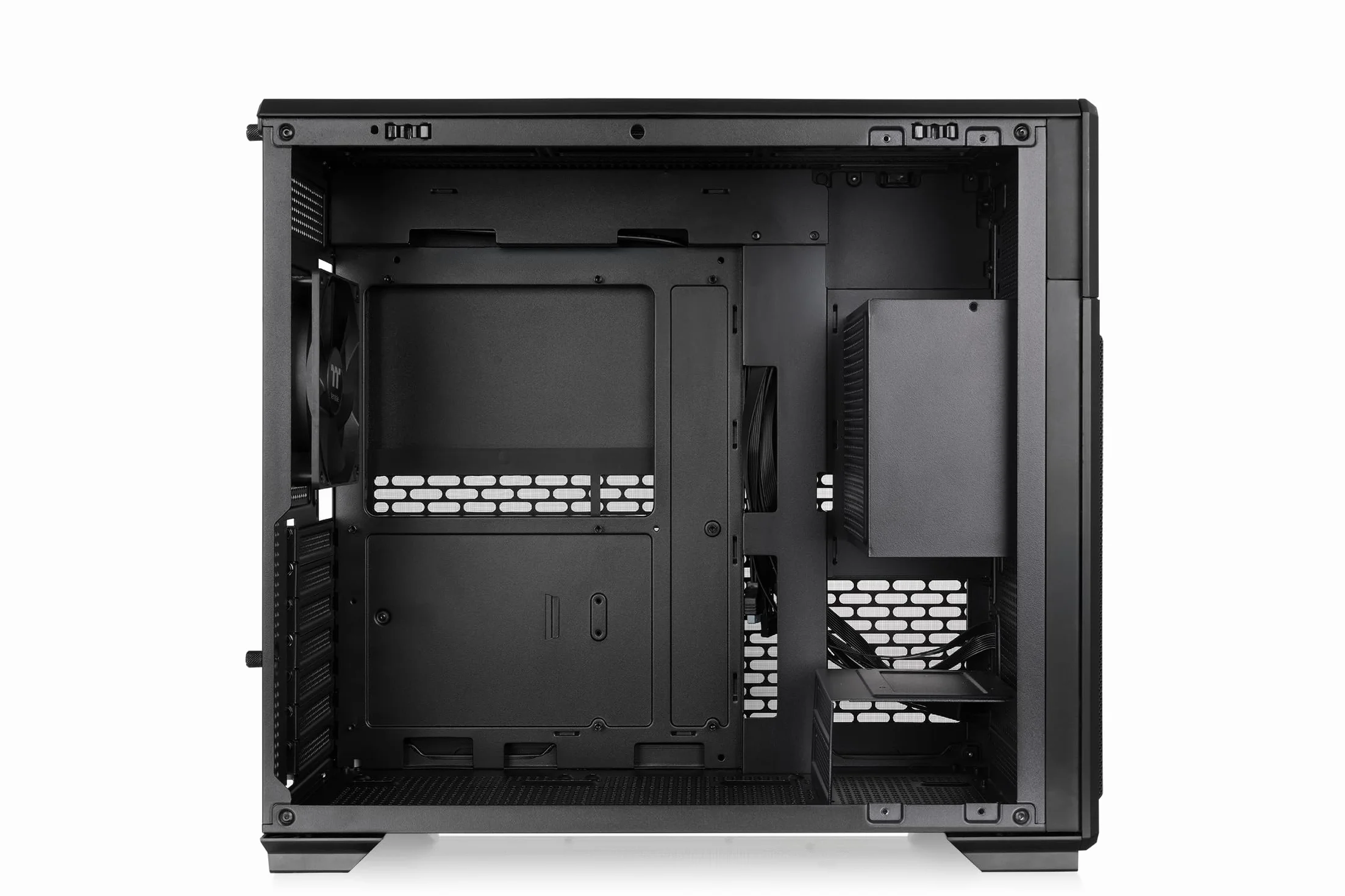 Thermaltake TR300 TG | Black | Tempered Glass | Power Extension Cord | 120mm Fan