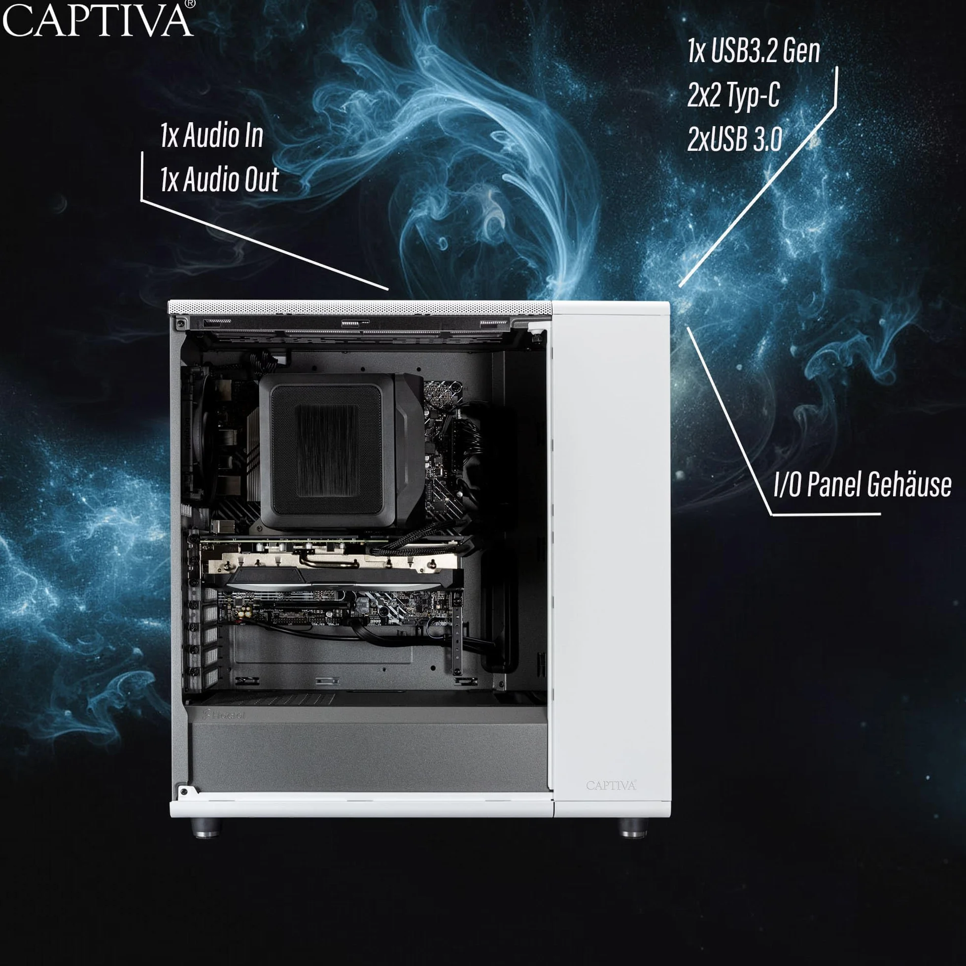 Captiva PC Workstation I79-950 I Intel Core i7 12700K I płyta główna B660M I 32 GB DDR4 RAM I karta graficzna Intel UHD Graphics I 1TB M.2 SSD I bez systemu Windows