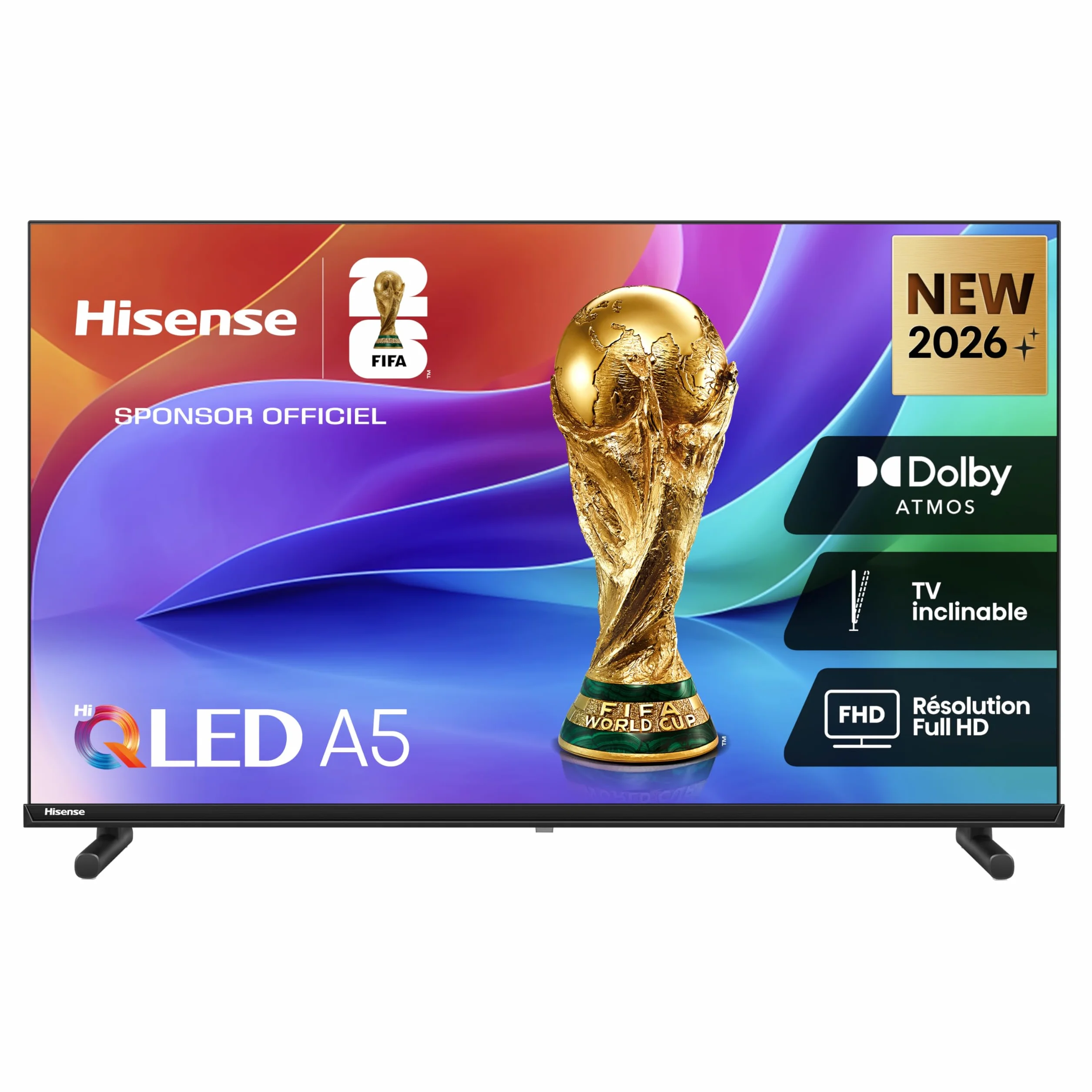 Hisense 40A5S - 40" (102 cm) telewizor LED Full HD, Smart TV VIDAA U7.6, port USB-C (mobilny do telewizora), Dolby Audio i DTS HD, Bluetooth, WiFi, czarny