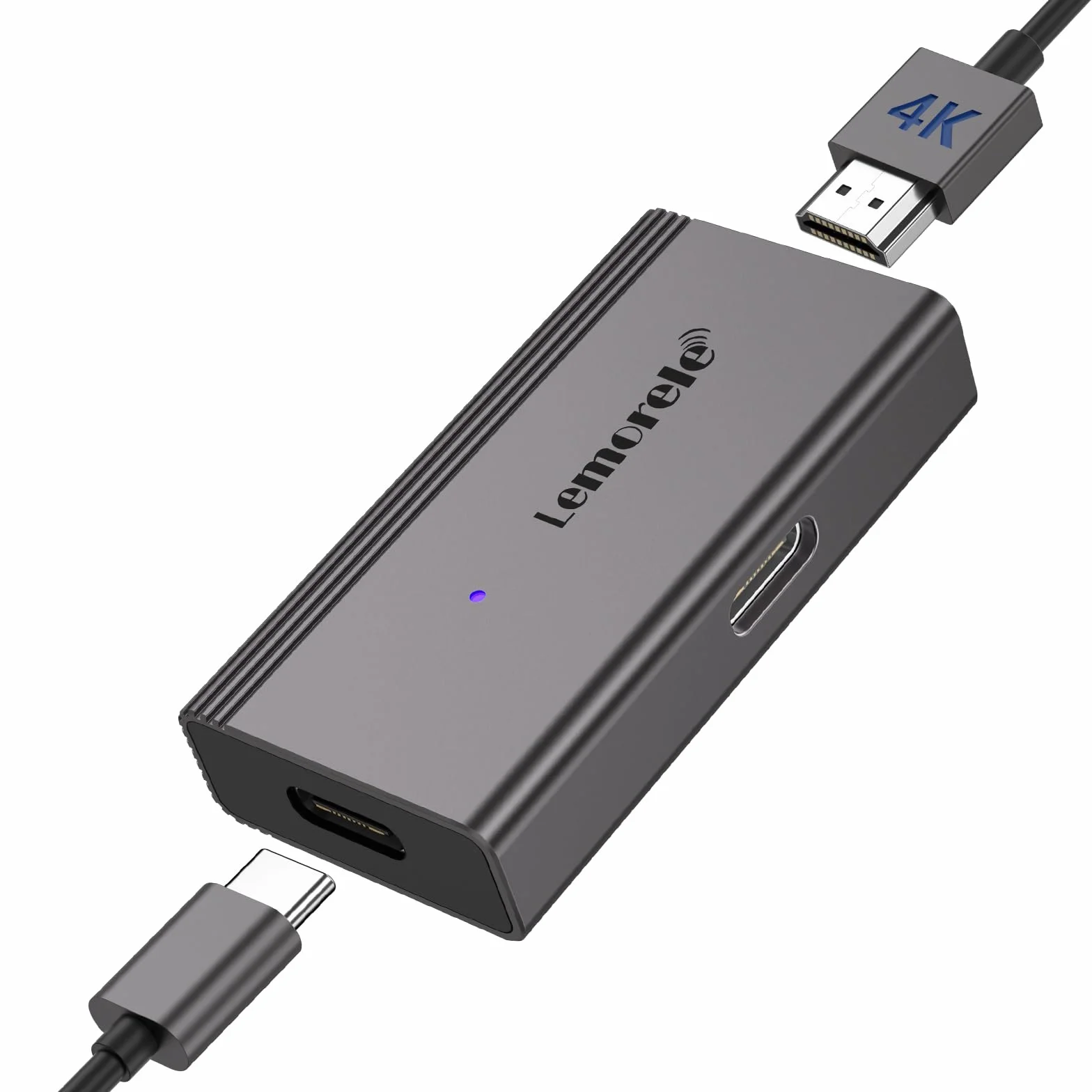 Lemorele Adapter HDMI na USB-C, HDMI 4K 60 Hz do typu C Video do Nreal Air, Rokid Air, RayNeo AR, GRAWOOW, Switch Base, Steam Deck Base, PS4/5