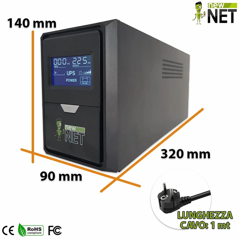 Nowa sieć ups/stabilizator prądu i napięcia do nadzoru wideo drukarka kamera TV 2 gniazda shuko [ 500 VA - 350 W - 2 gniazda Schuko 2 Gniazda ]