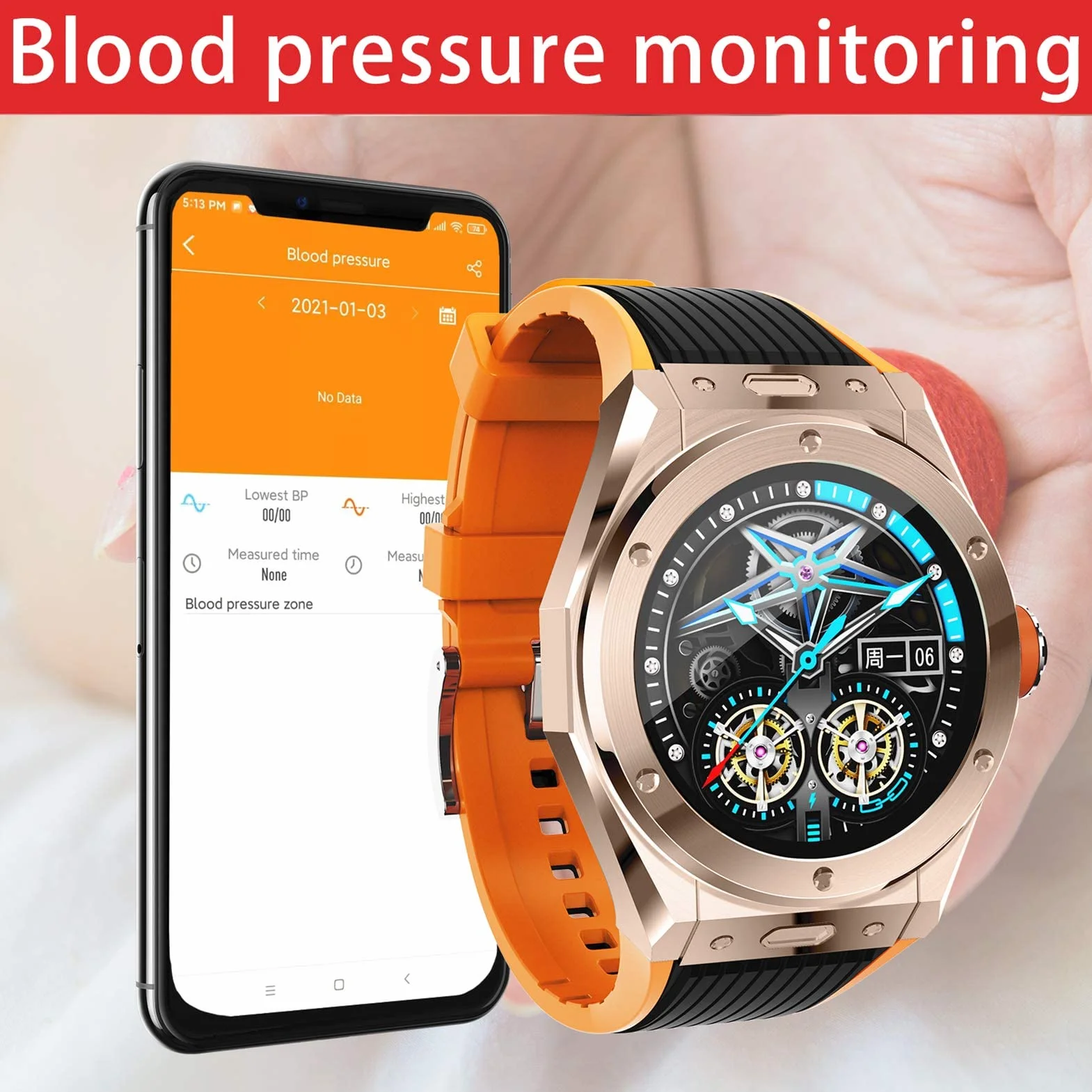 Inteligentny zegarek 1,28 cala Zakrzywiony ekran dotykowy Połączenie Bluetooth Zegarek fitness Monitor aktywności z tętnem i tlenem we krwi Inteligentny zegarek sportowy dla mężczyzn i kobiet na