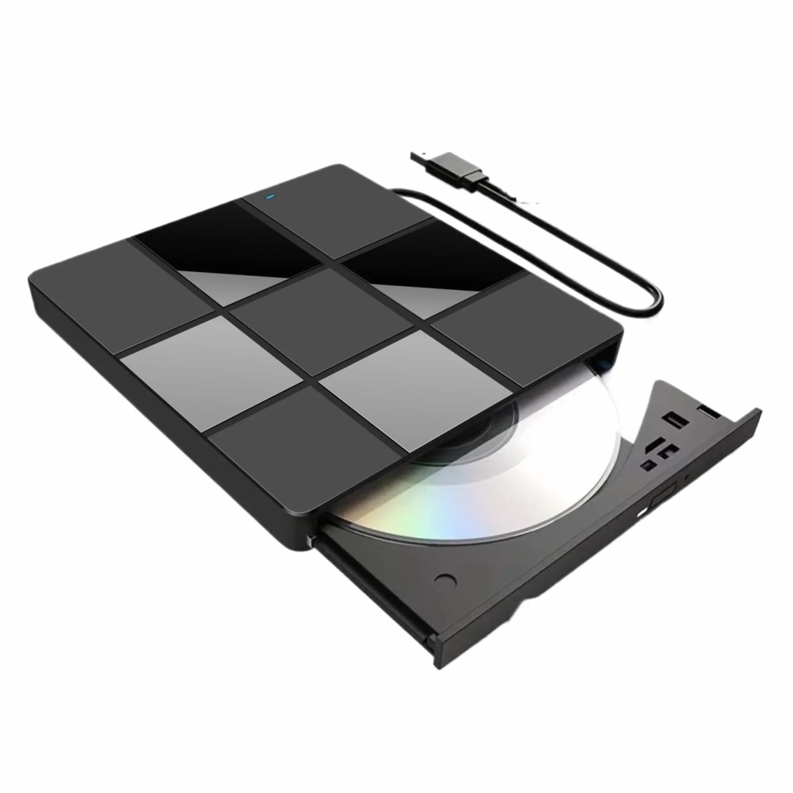 Zewnętrzna nagrywarka Blu-ray BD DVD USB3.0 typu C 7 w 1 Przenośny napęd optyczny UHD 4K(Blu-ray Player)