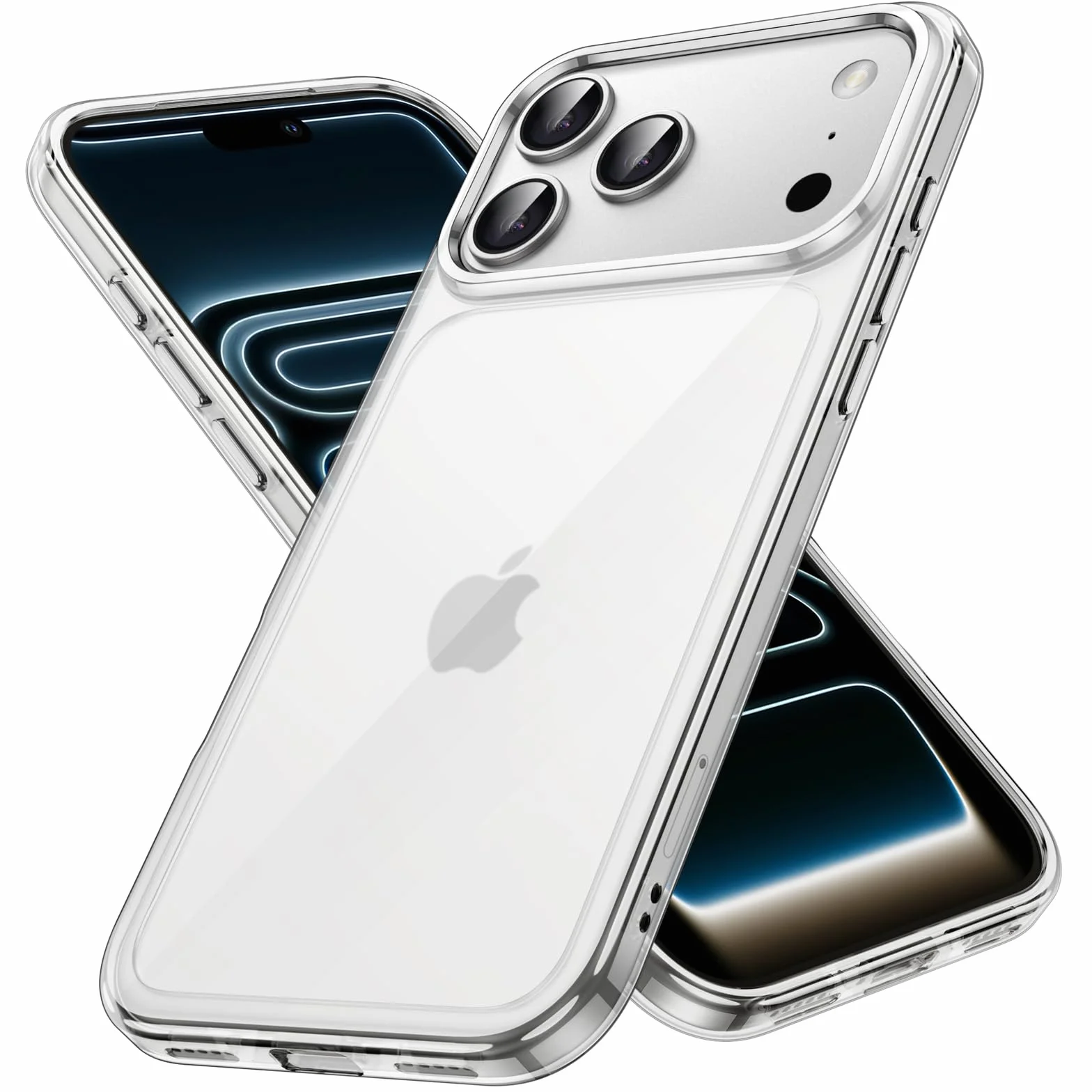 JETech Etui dla iPhone 17 Pro 6,3 Cala, Nieżółknące Odporne na Wstrząsy na Bumper Telefonu Osłona, Odporny na Zarysowania Przejaśniać Tył (Przezroczyste)