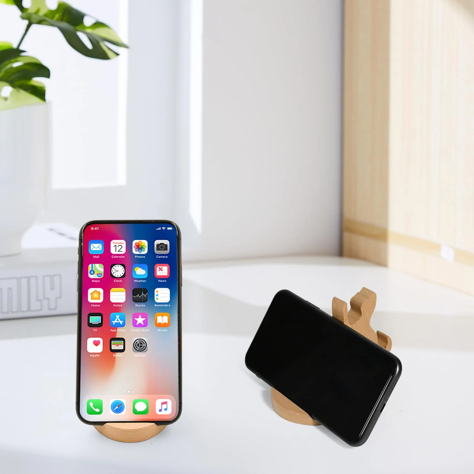 Drewniany stojak na telefon komórkowy kot uchwyt na telefon zwierzę stojak na telefon, nowość biurko stojak na telefon, uchwyt na telefon komórkowy, dekoracja biurka, do uniwersalnego telefonu