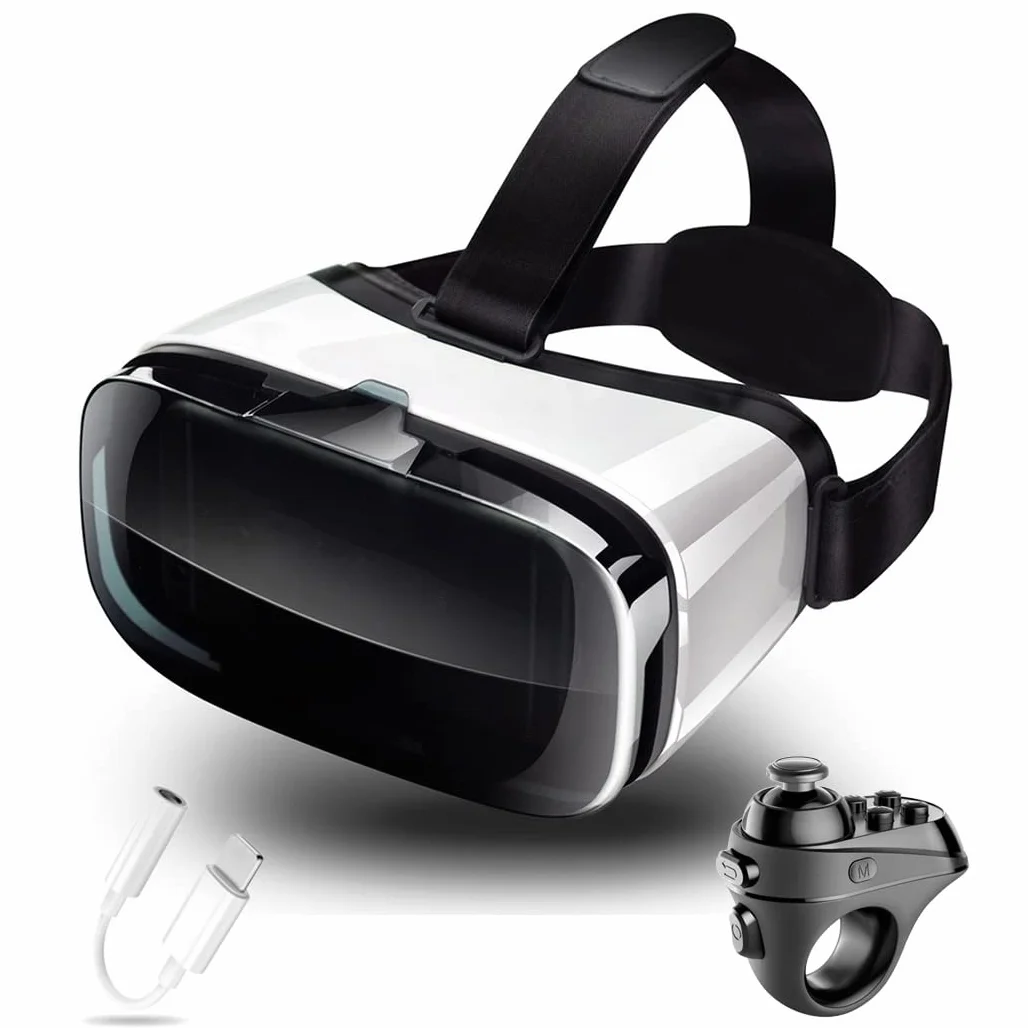 Okulary VR, zestaw słuchawkowy z wirtualnej rzeczywistości, zestawy słuchawkowe VR obsługują Android i IOS, połączenie Bluetooth dla iPhone 13 Pro Max/13 Pro 13/12/11, do Samsung Galaxy S21, Huawei, Xiaomi (Kolor: E, rozmiar: Ios )