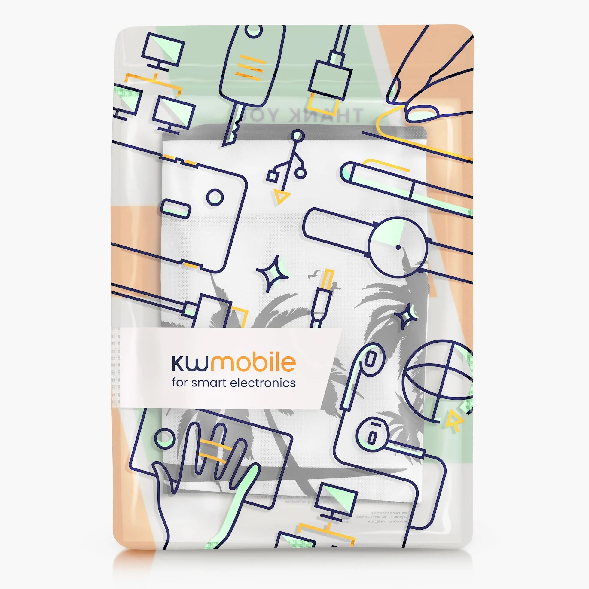 kwmobile Pokrowiec na monitor komputerowy, kompatybilny z monitorami 61.0-66.0 cm, relaks w hamaku, czarny/biały