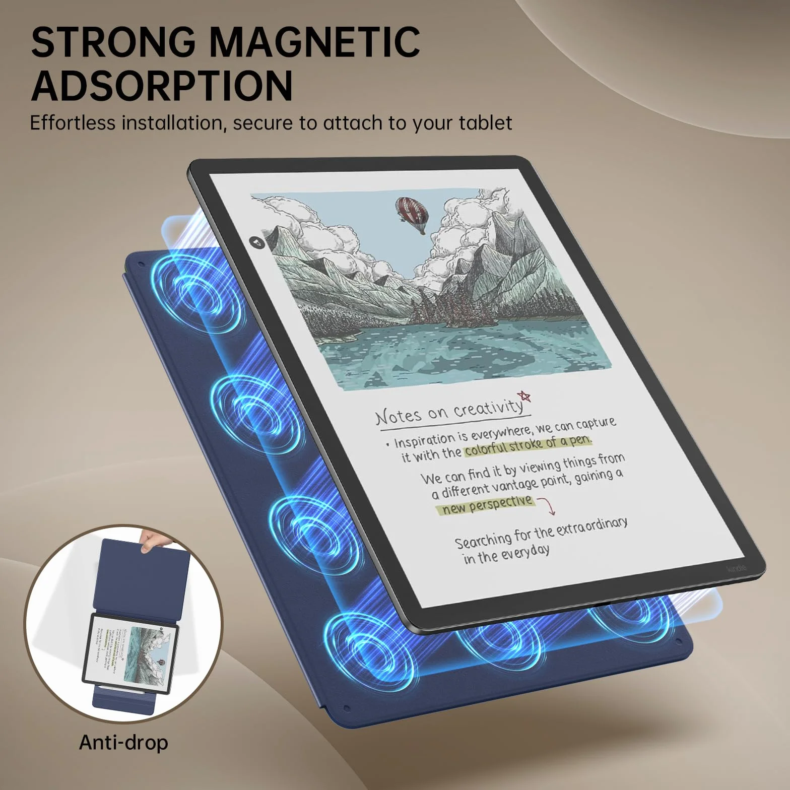 MoKo Magnetic Case for 11" Kindle Scribe 3rd & Colorsoft 1st,For Gri | Strong Magnetic,Slim Folio Premium PU Leather Cover with Pen Clasp & Auto Sleep Wake for 2025 Kindle Scribe Case