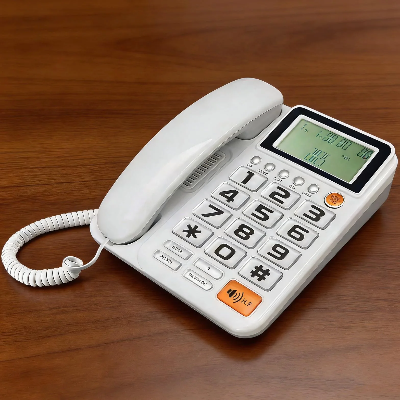 ordinarYone Telefon przewodowy Podstawowy telefon stacjonarny dla seniorów Analogowy telefon domowy z wyświetlaczem połączenia Małe biurko Pokój gościnny Telefon