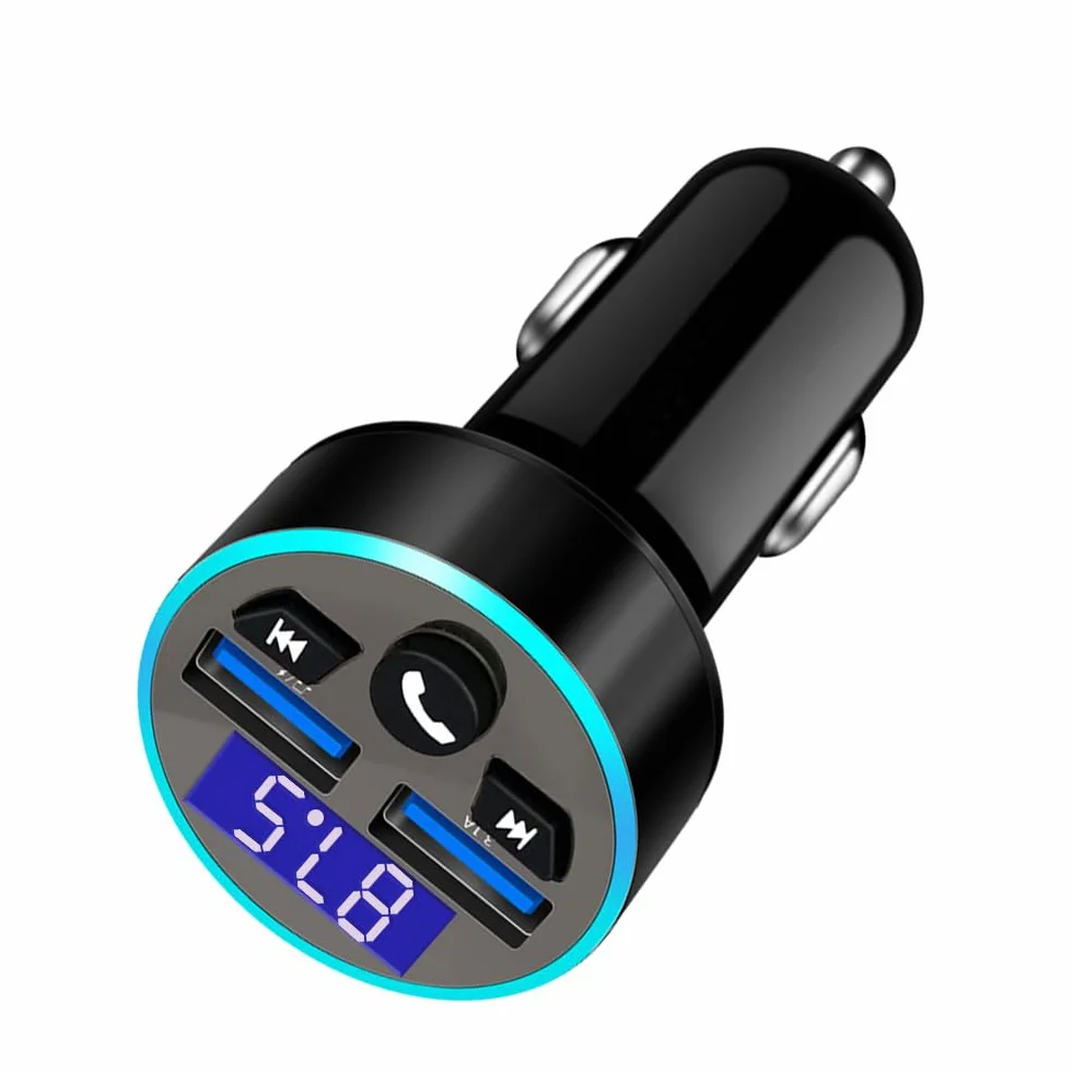 Transmiter FM Bluetooth Samochodowy QC3.0 Dual USB Zestaw Głośnomówiący